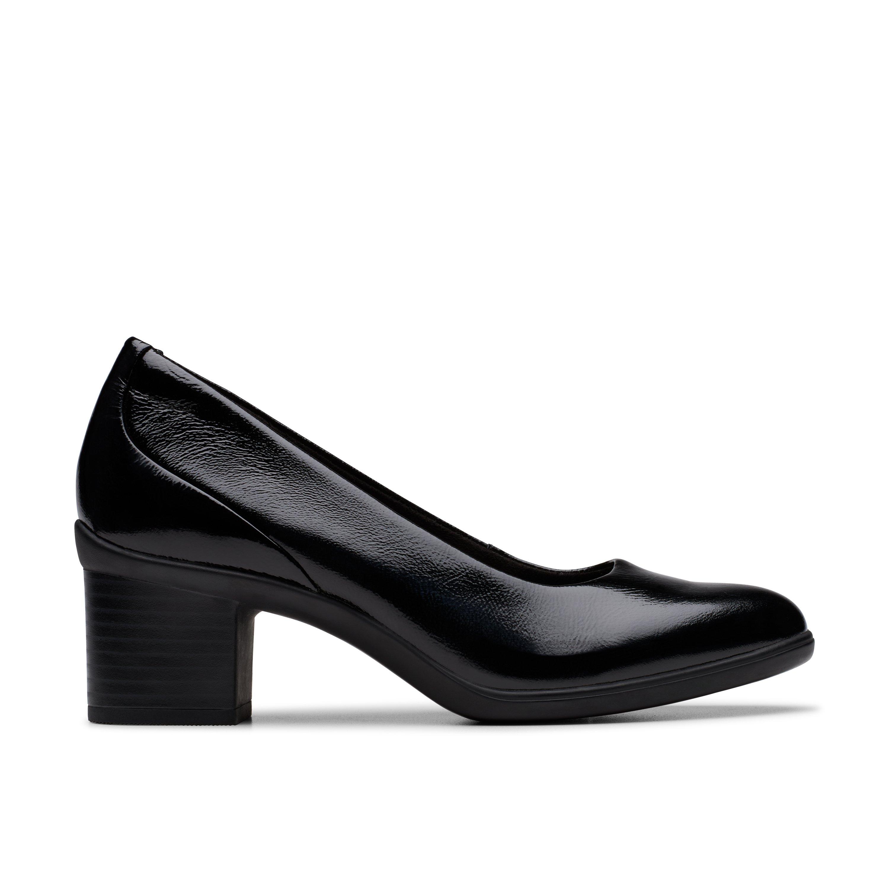 Clarks Womens Shaya Poppy Pumps,Block Heel