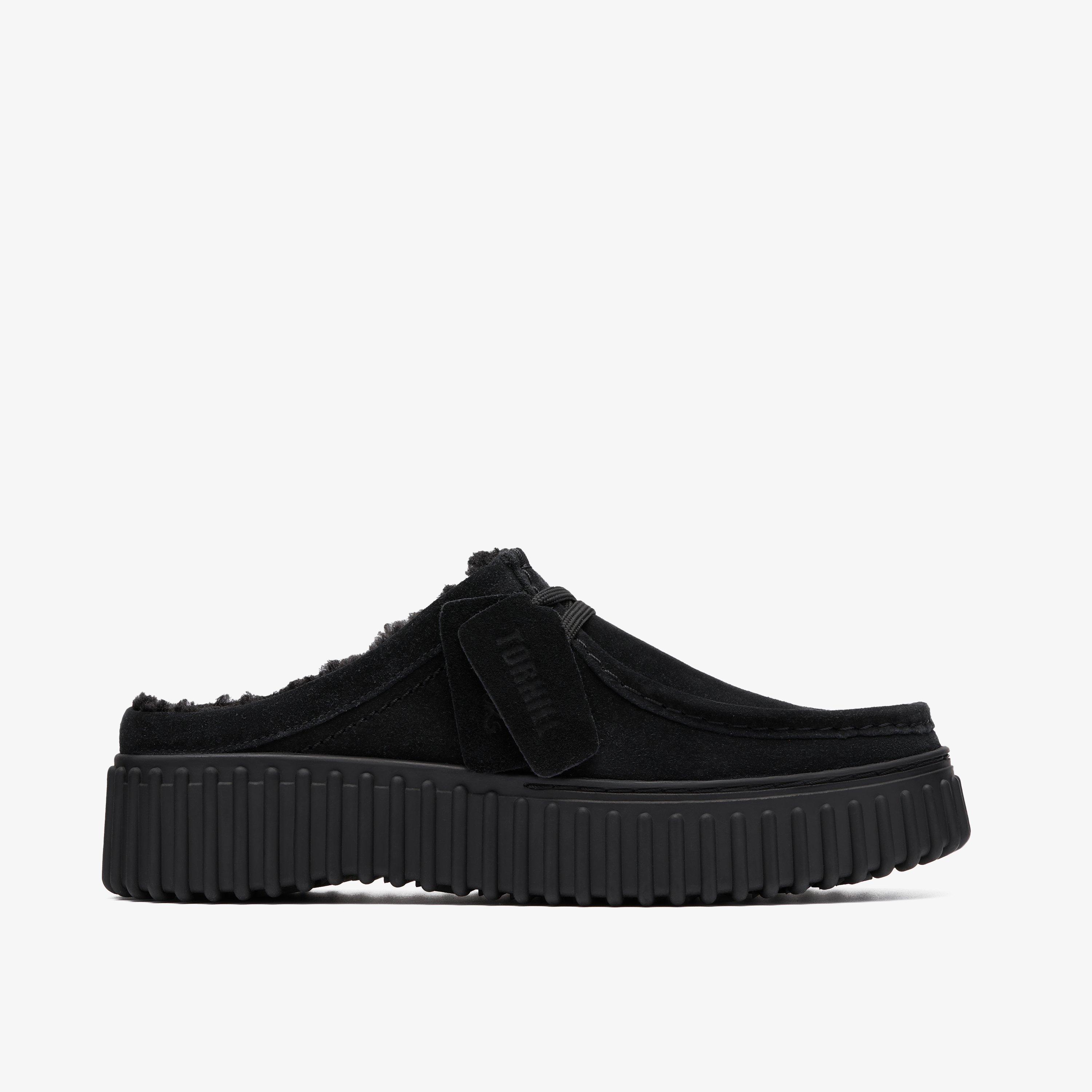 Torhill Mule Black Warmlined Suede Slip Ons Mules Torhill, view 1 of 7