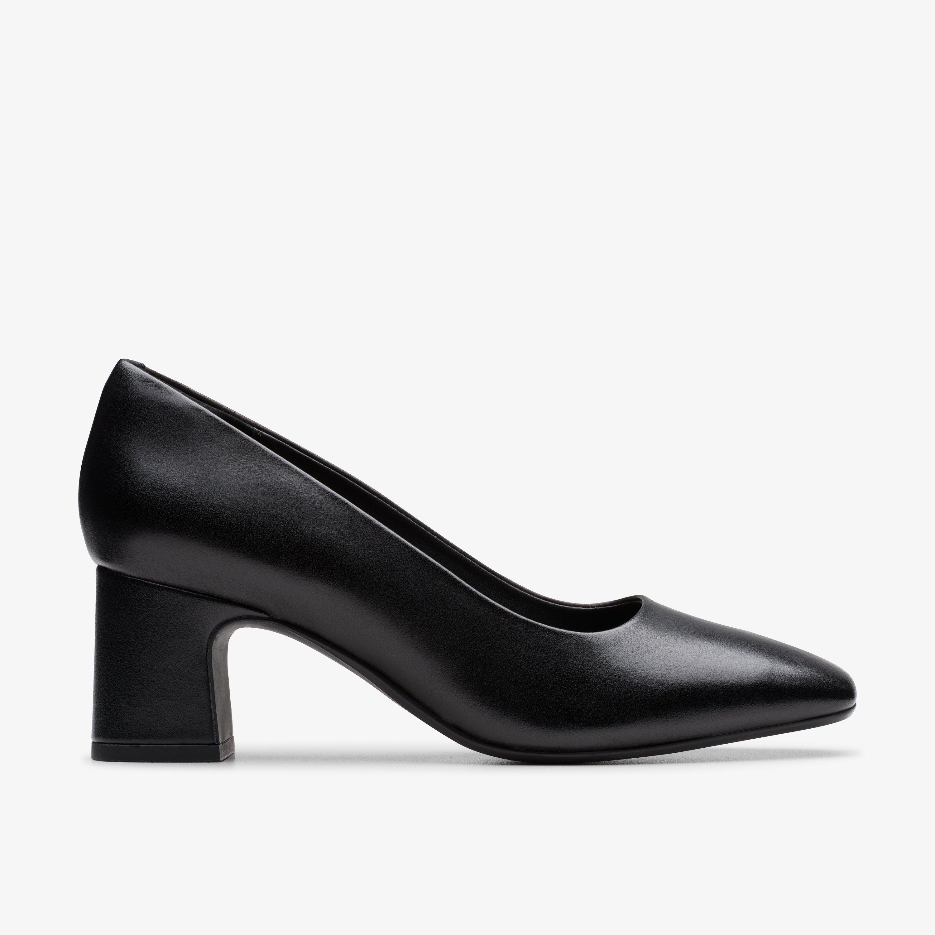 Fernie Court Black Leather Pumps, view 1 of 6