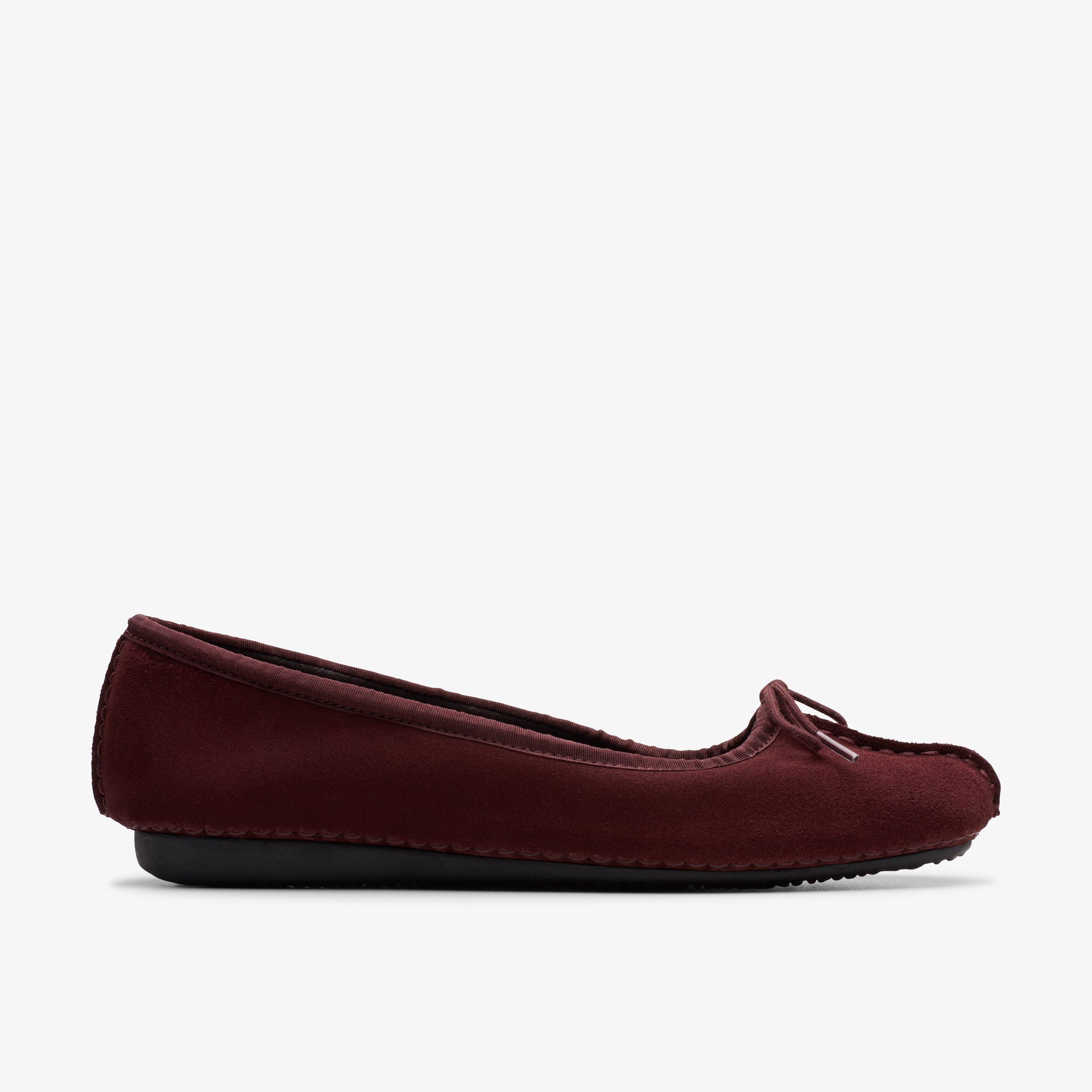 Freckle Ice Merlot Suede Ballet Pump Slip Ons, view 1 of 6
