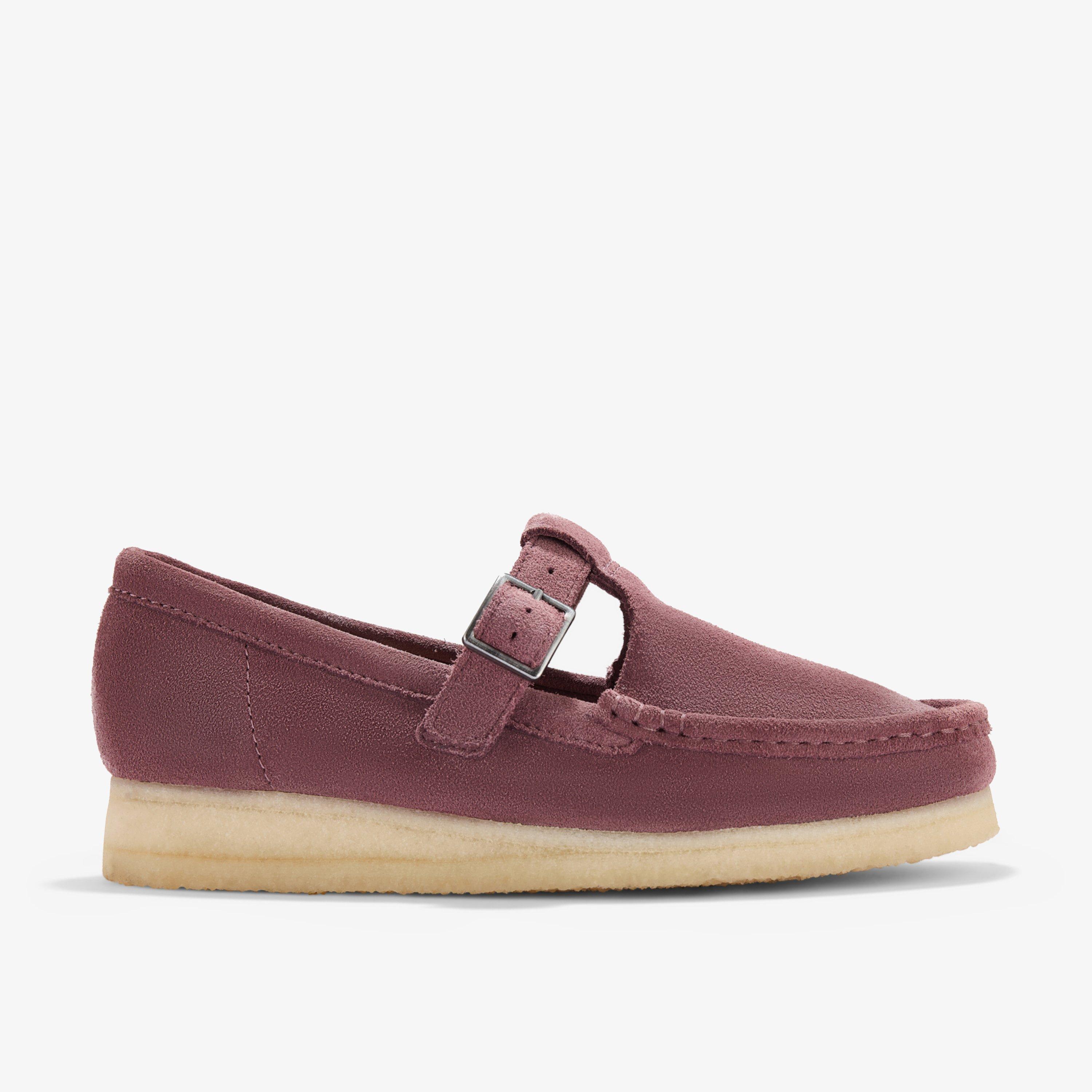 Wallabee T Bar Rose Brown Suede Wallabee T Bar Shoes, view 1 of 6