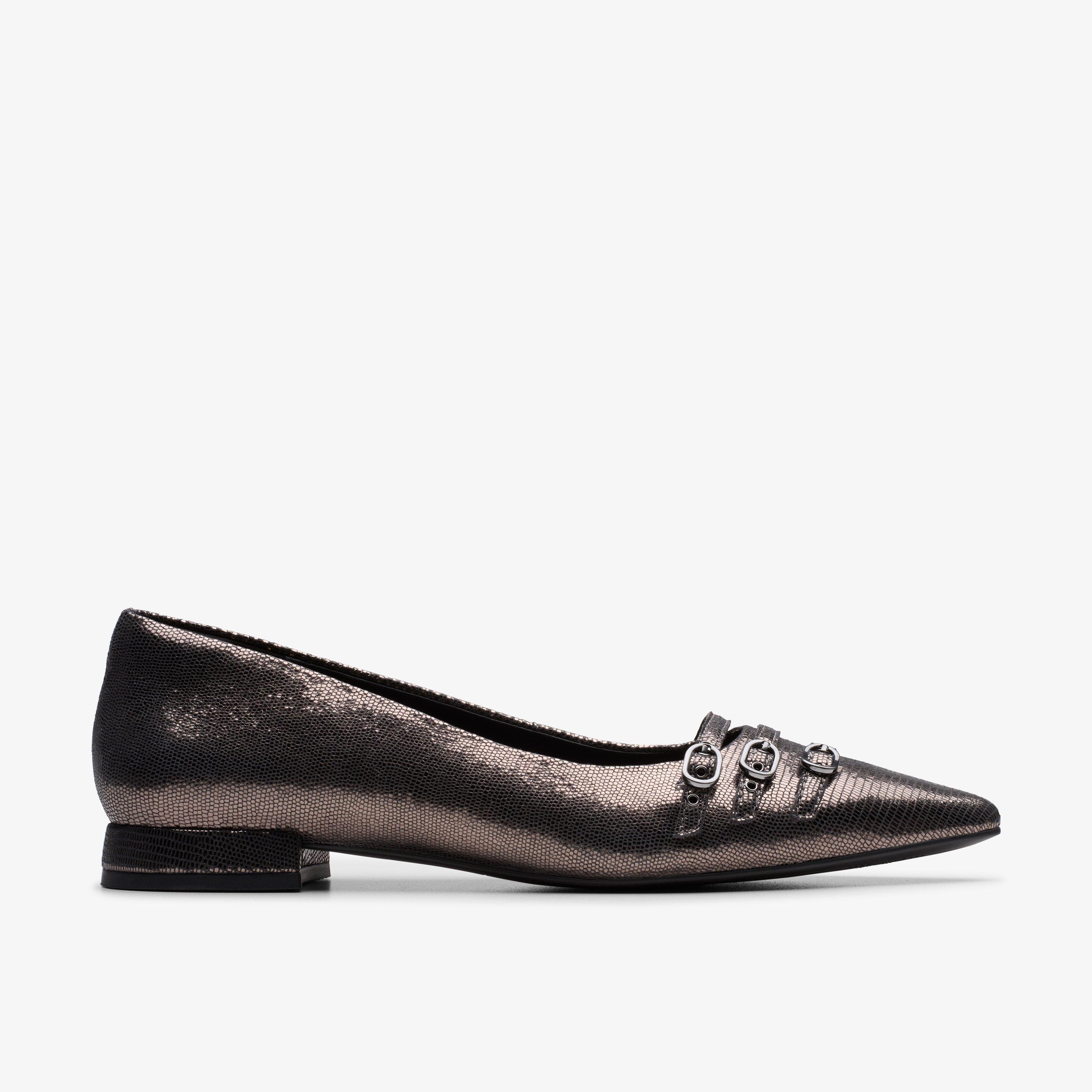 Sensa 15 Strap Metallic Court Shoes Slip Ons, view 1 of 6