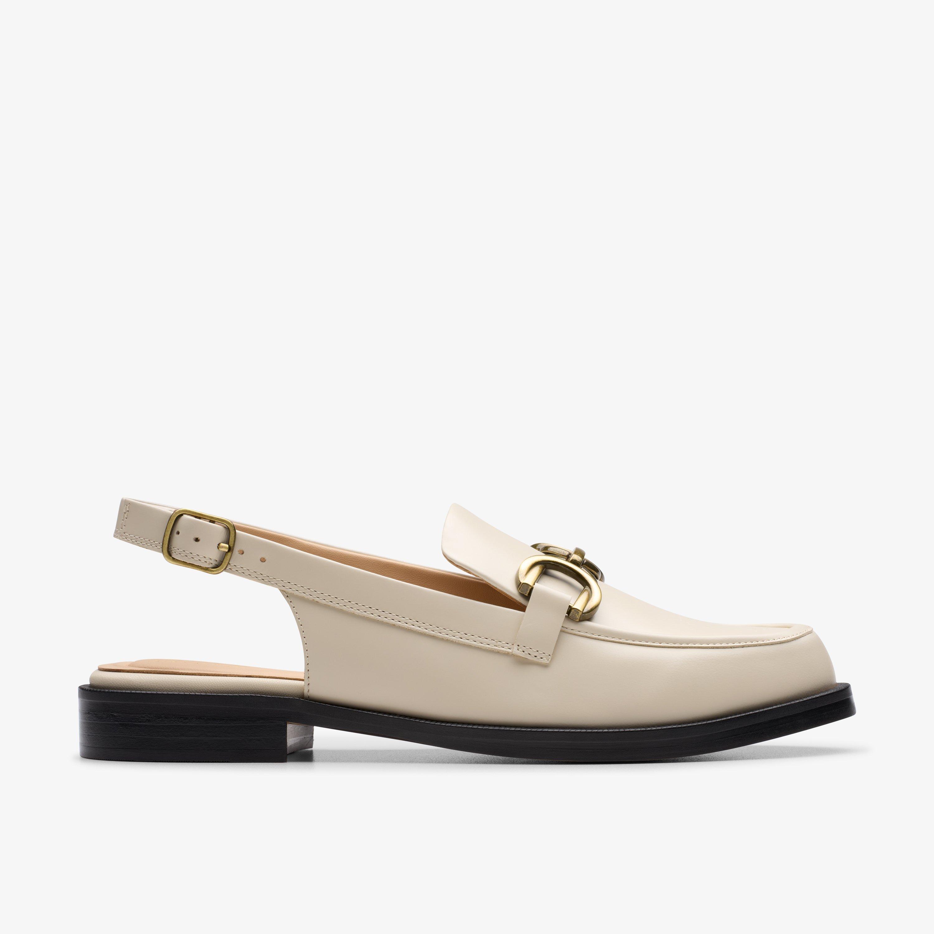 Straven Sling Cuero Crema Loafer Zapatos slingback, view 1 of 6