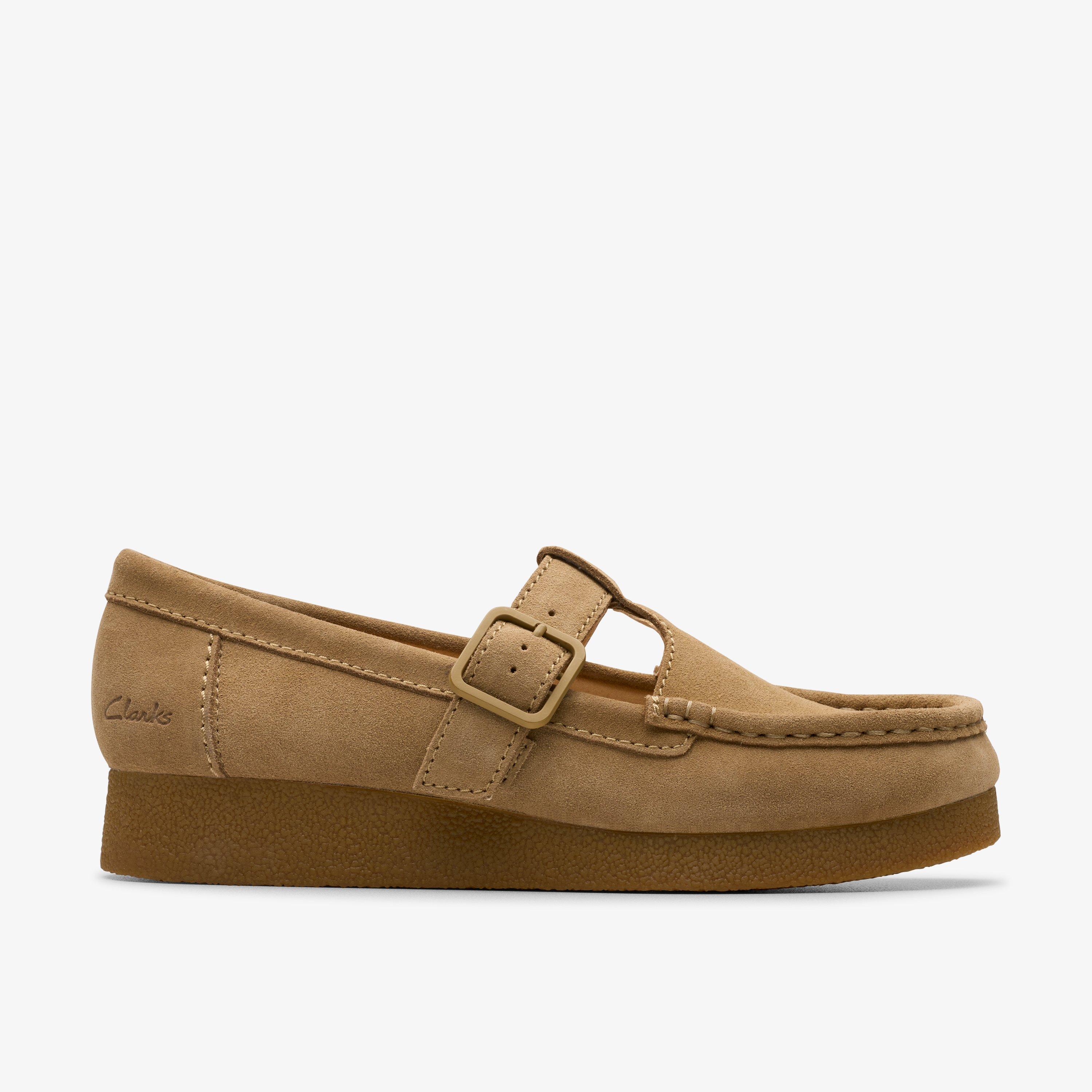 Wallabee EVO Bar Dark Sand Suede T Bar Shoes Wallabee, view 1 of 6