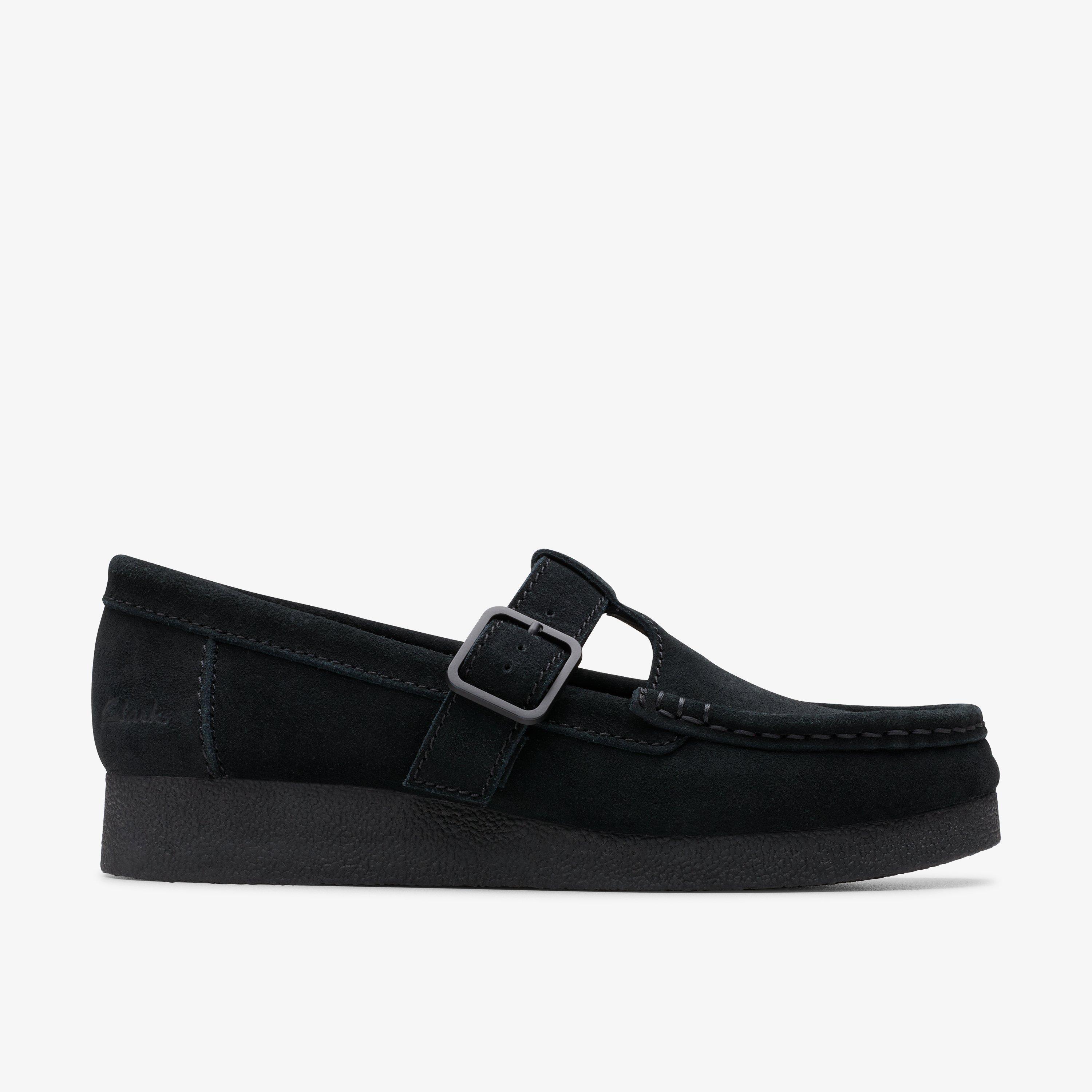 Wallabee EVO Bar Black Suede T Bar Shoes Wallabee, view 1 of 6