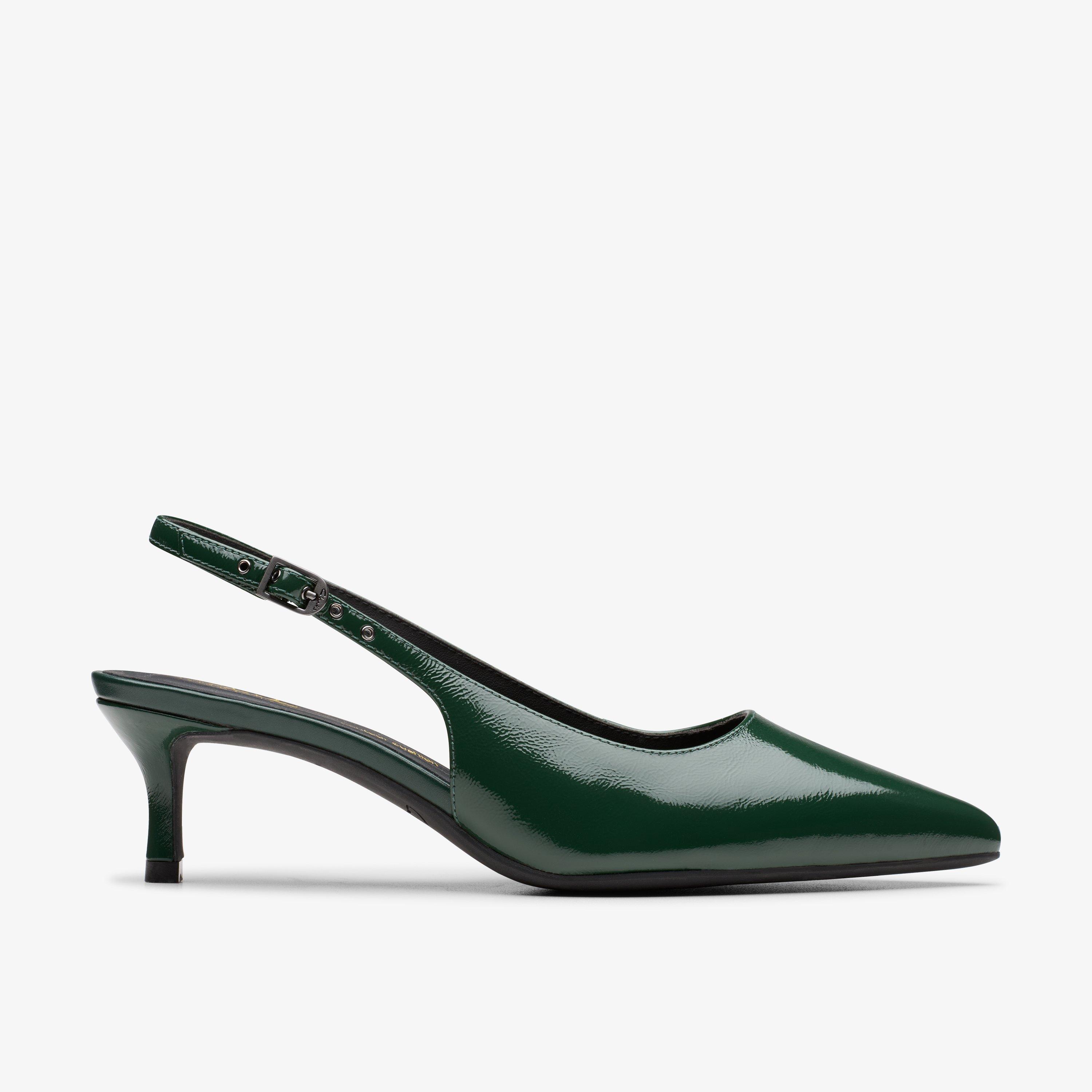Zarey Sling Dark Green High Heels Sling Back, view 1 of 6