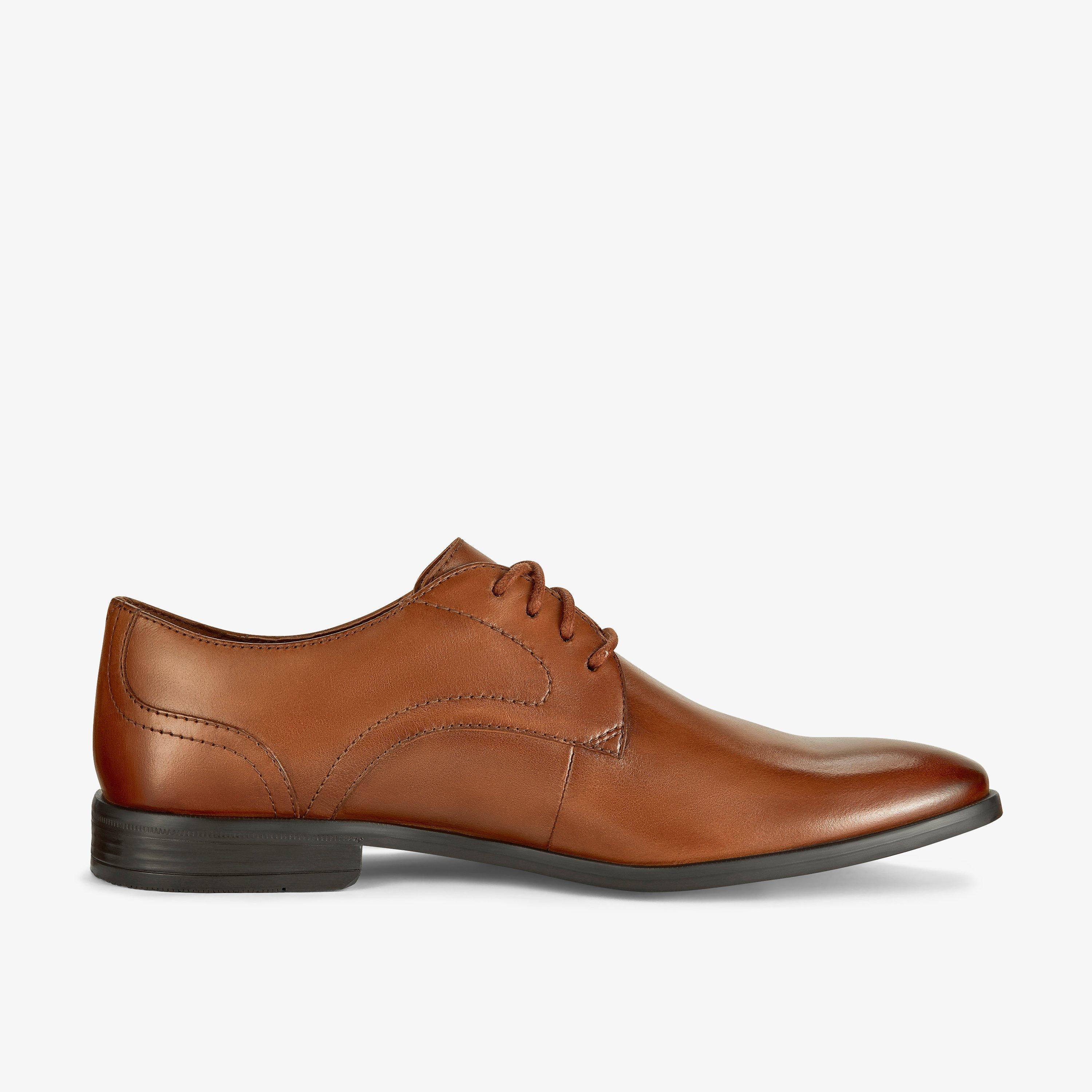 Brandon Lace Tan Leather Derby Shoes Lace Up, view 1 of 6