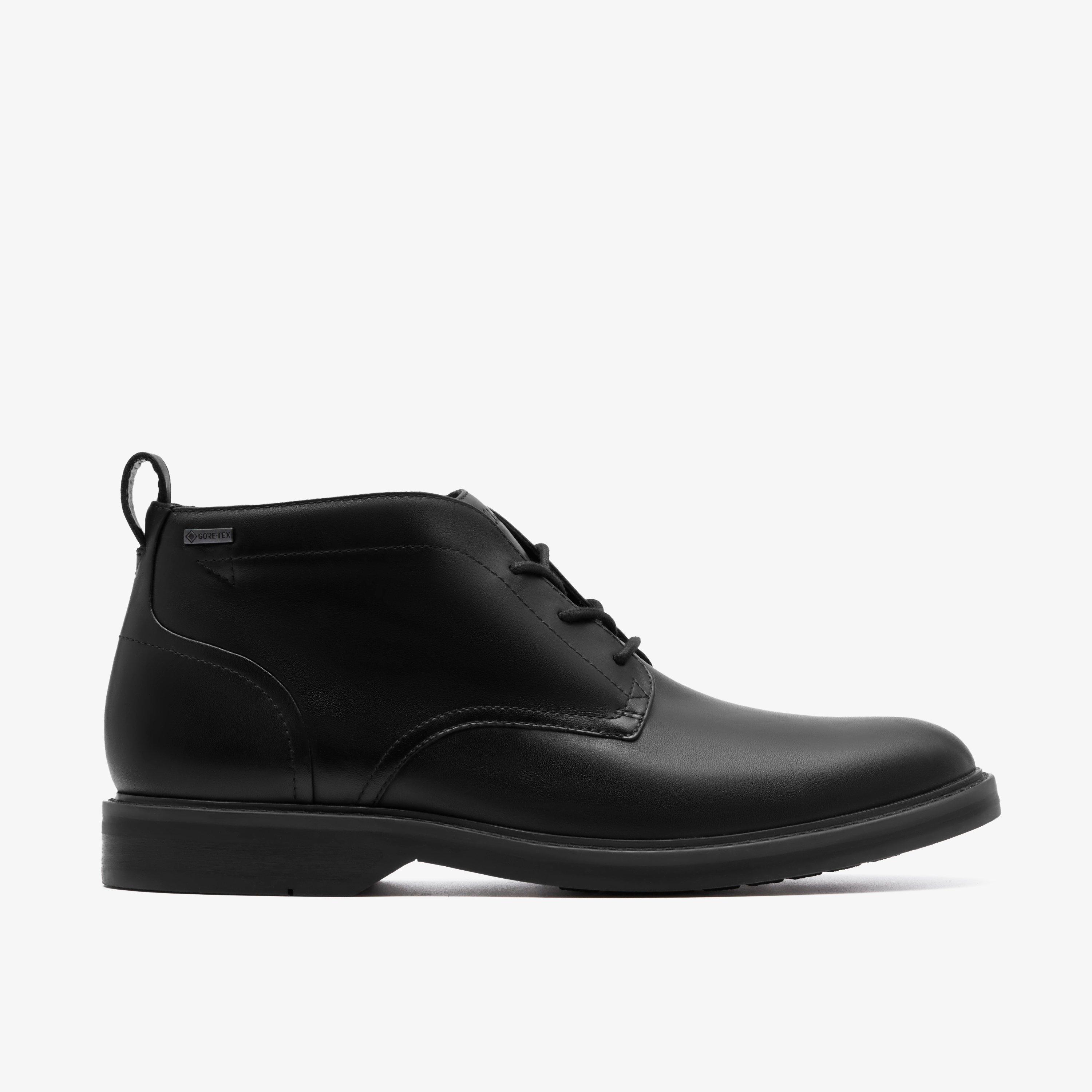Aldwin Mid GORE-TEX Black Leather Ankle Boots, view 1 of 6