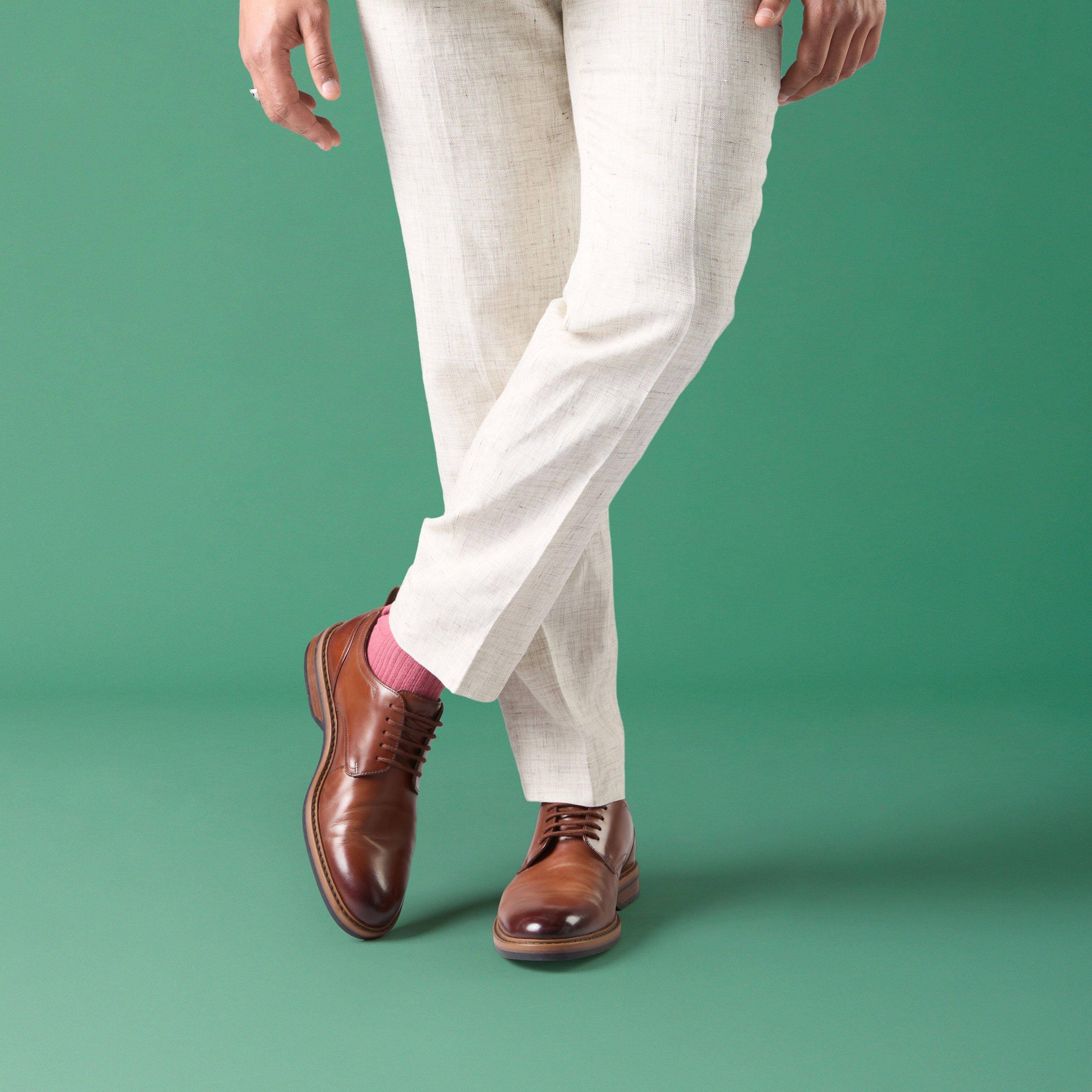 Aldwin Lace Tan Leather Oxfords, view 1 of 10