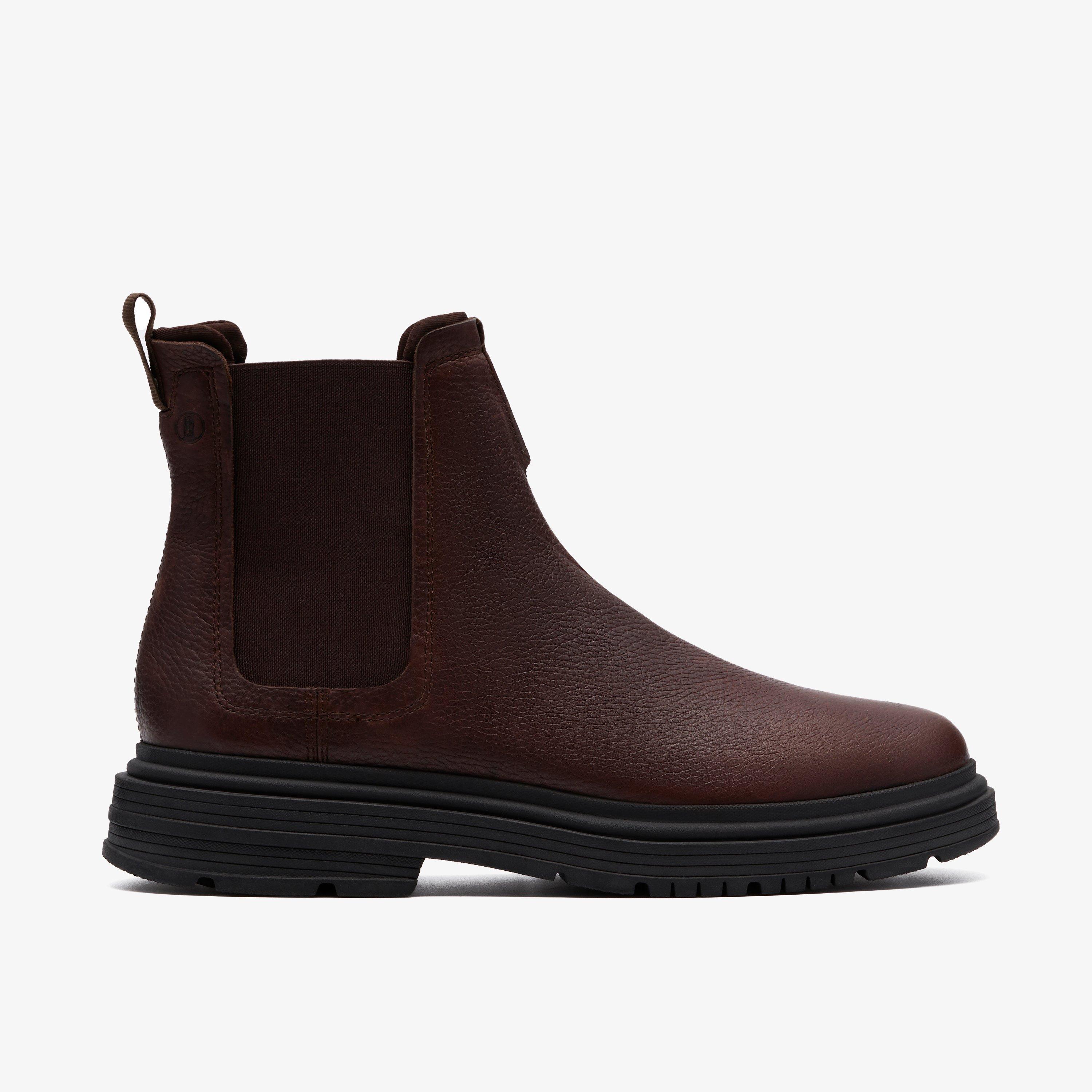 Badbury Easy Dark Brown Leather Ankle Boots, view 1 of 6