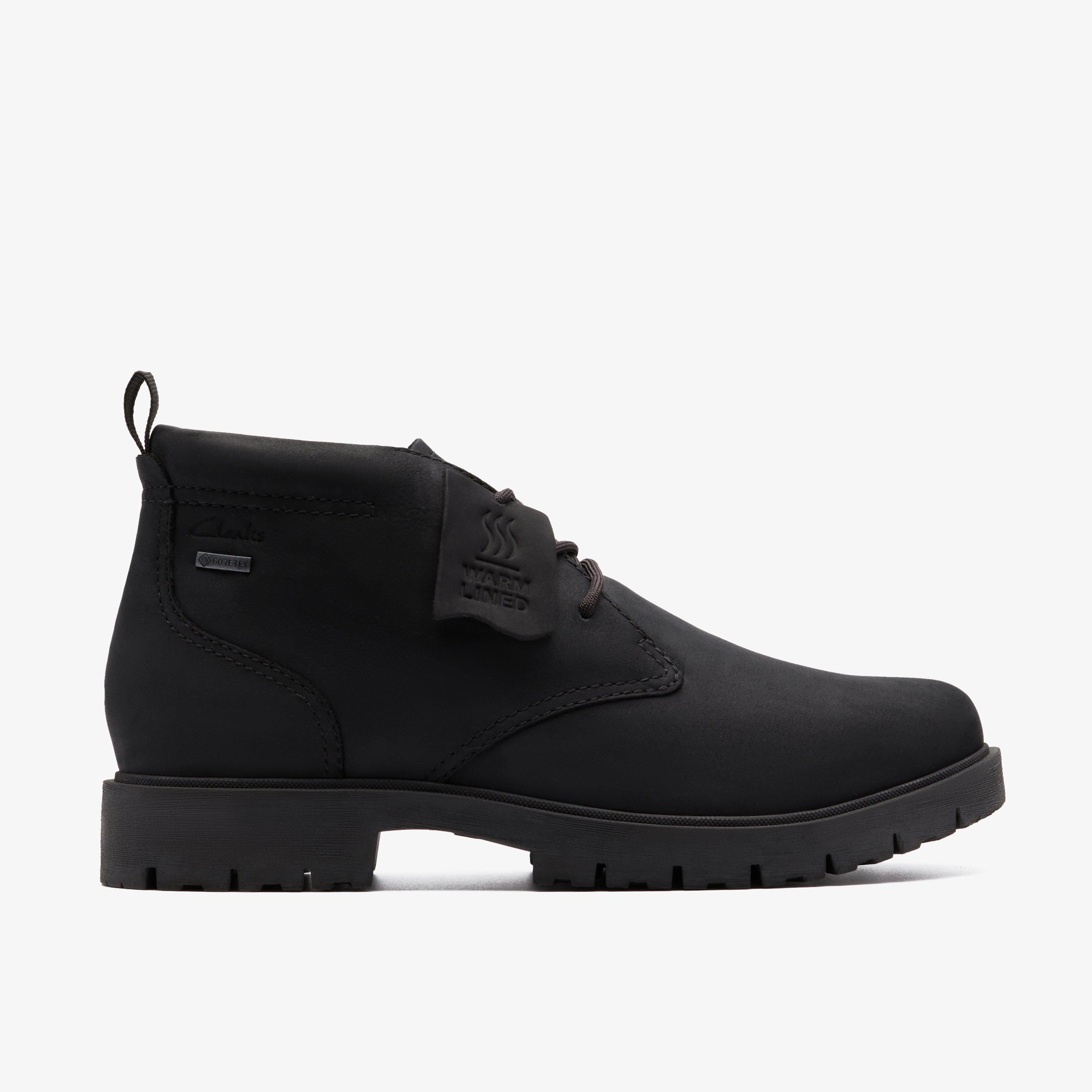 Berhill Mid GORE-TEX Pelle foderata nera Stivaletti Chukka Boots Scarpe Stringate, view 1 of 6