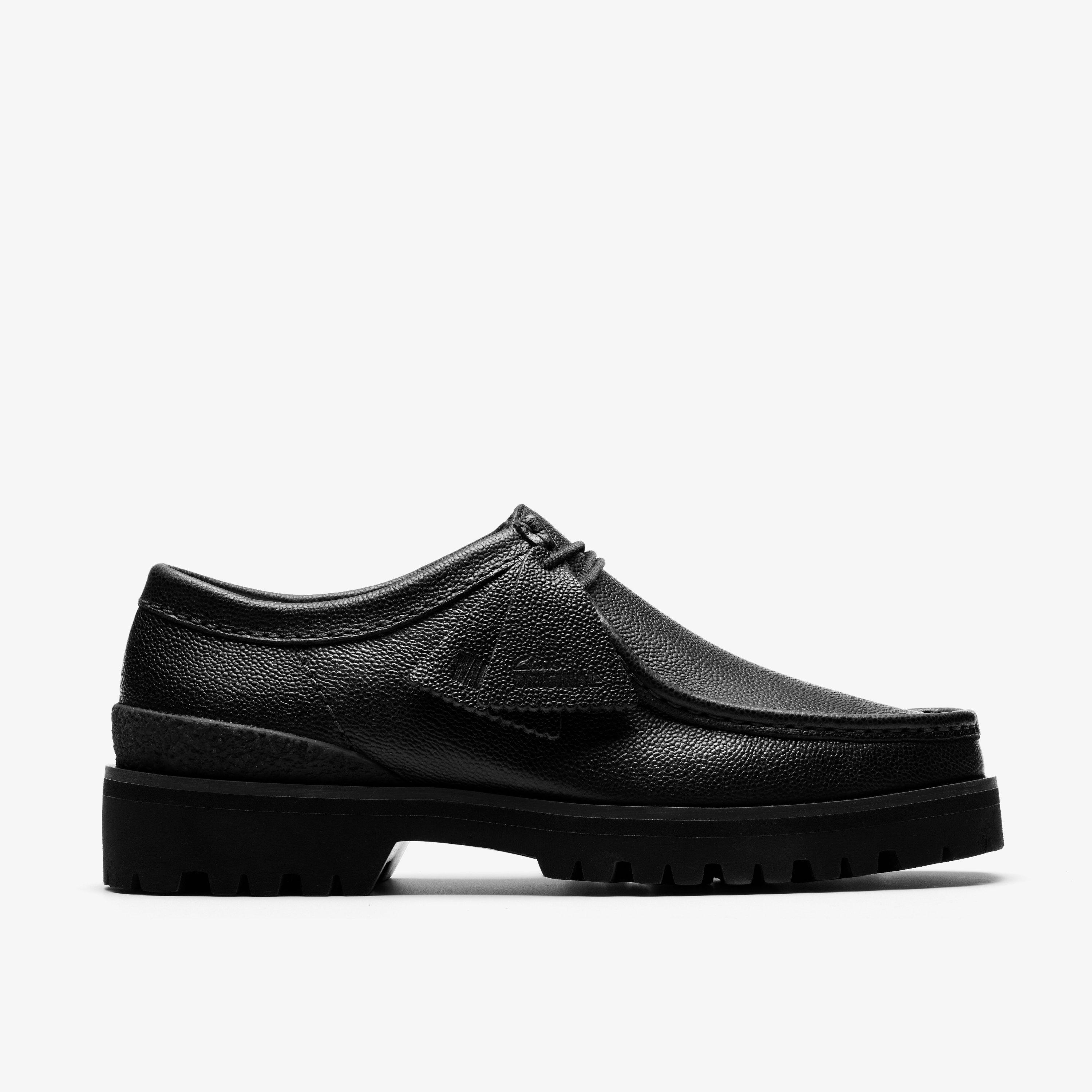 靴 CLARKS Walla Yukoner Mens Wallabee Yukon Black Scotch Grain Shoes | Clarks