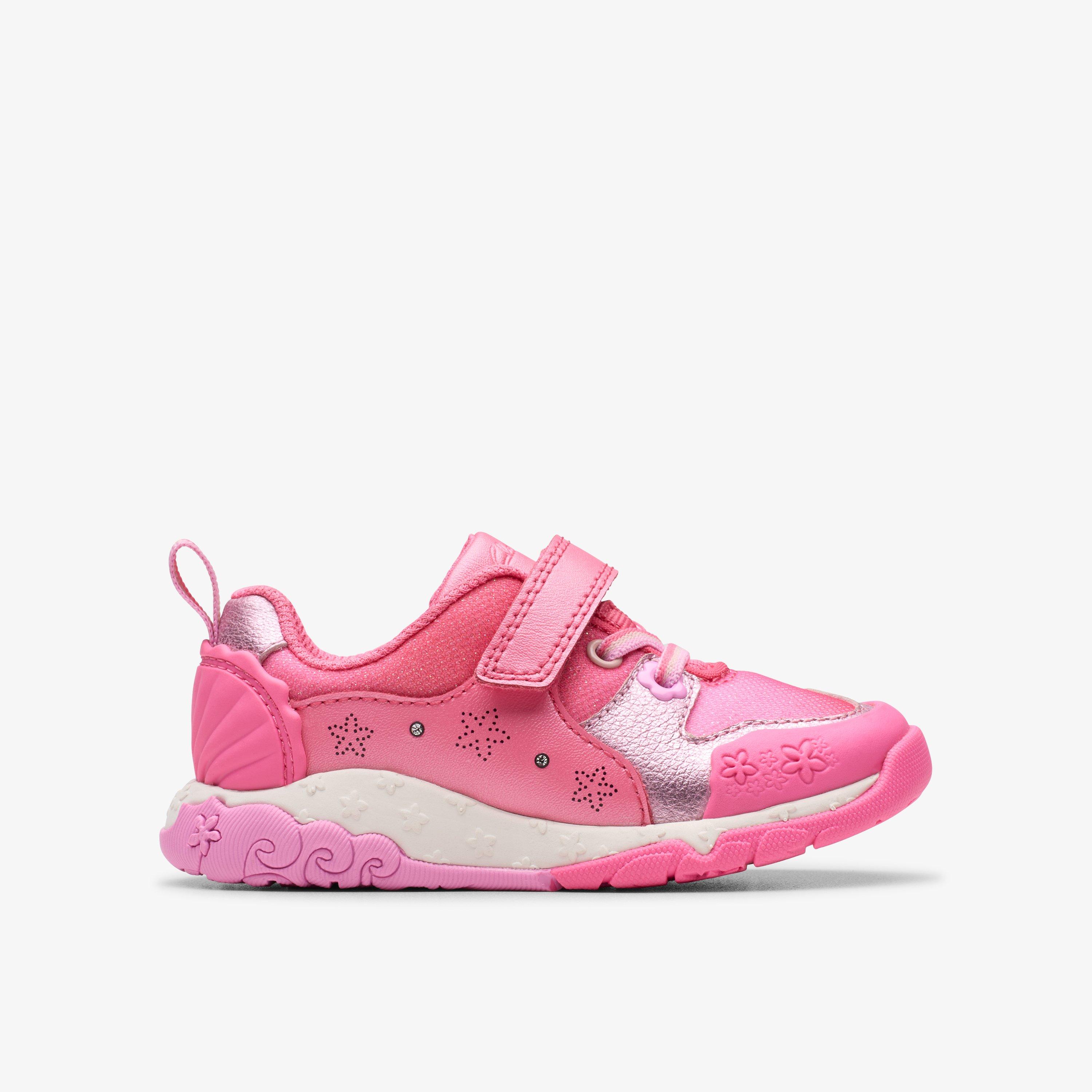Tidal Shell Toddler Pink Trainers Riptape, view 1 of 7