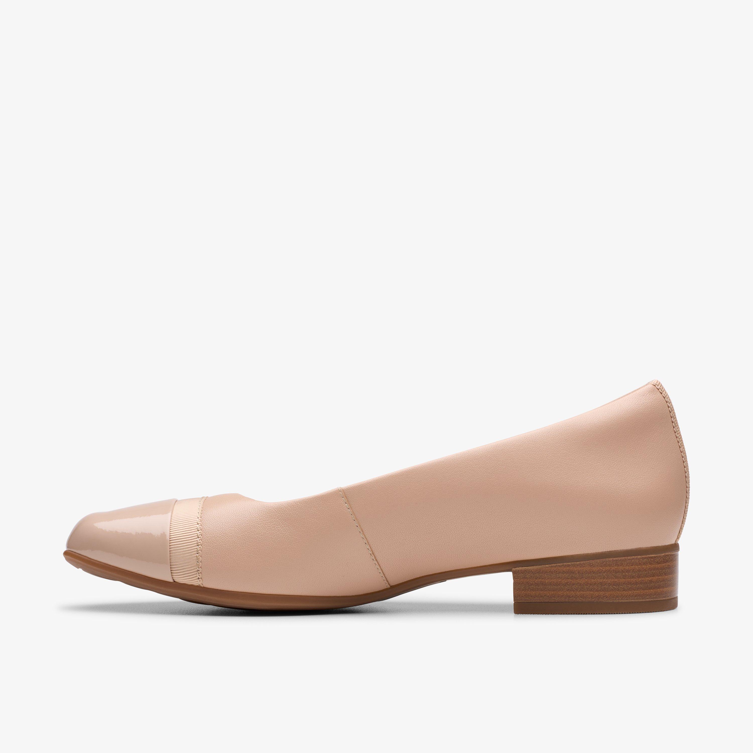 Clarks Women's Juliet Monte Pump - Classic Patent Leather Slip-On With OrthoLite Comfort