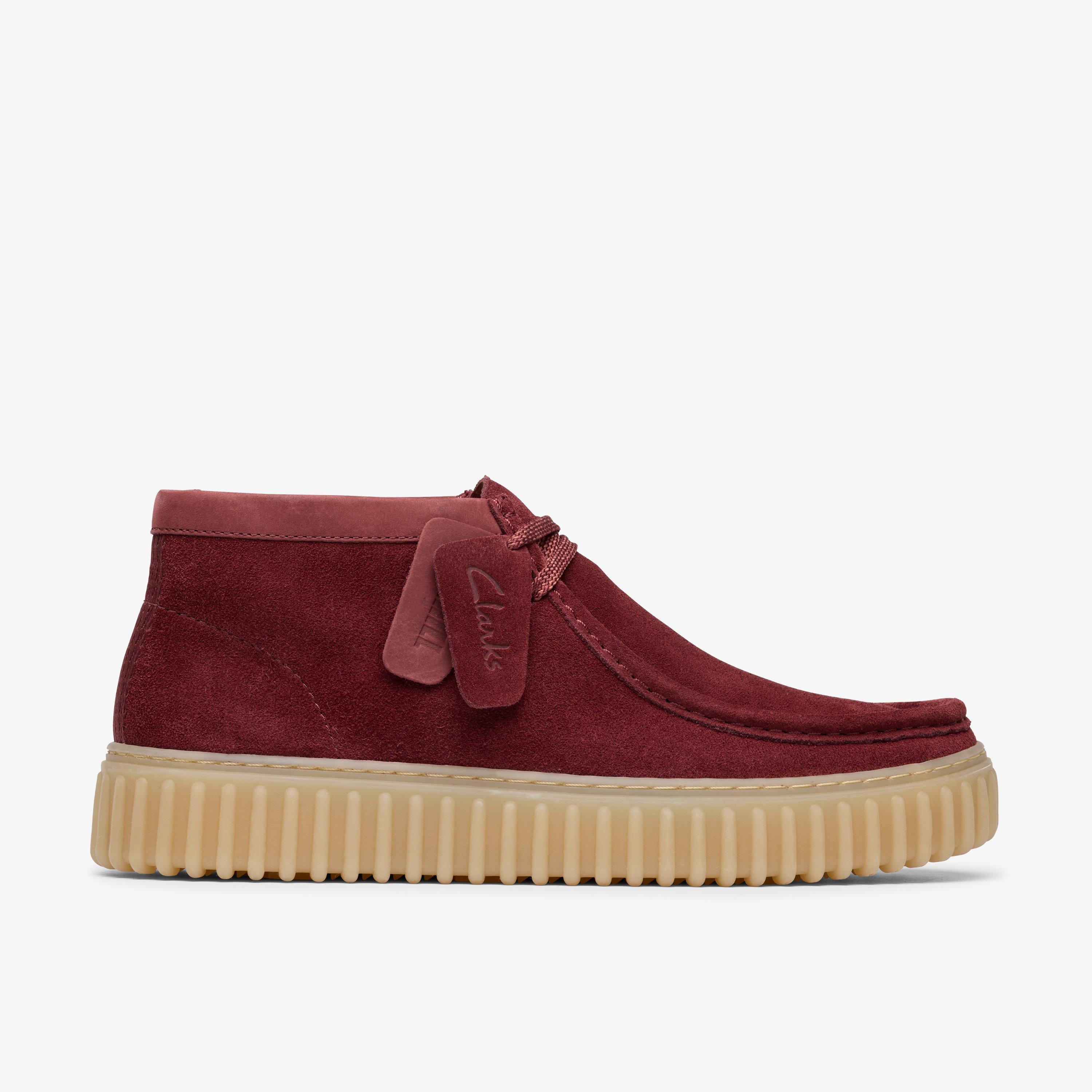 Mens Torhill Hi Wine Suede Ankle Boots | Clarks