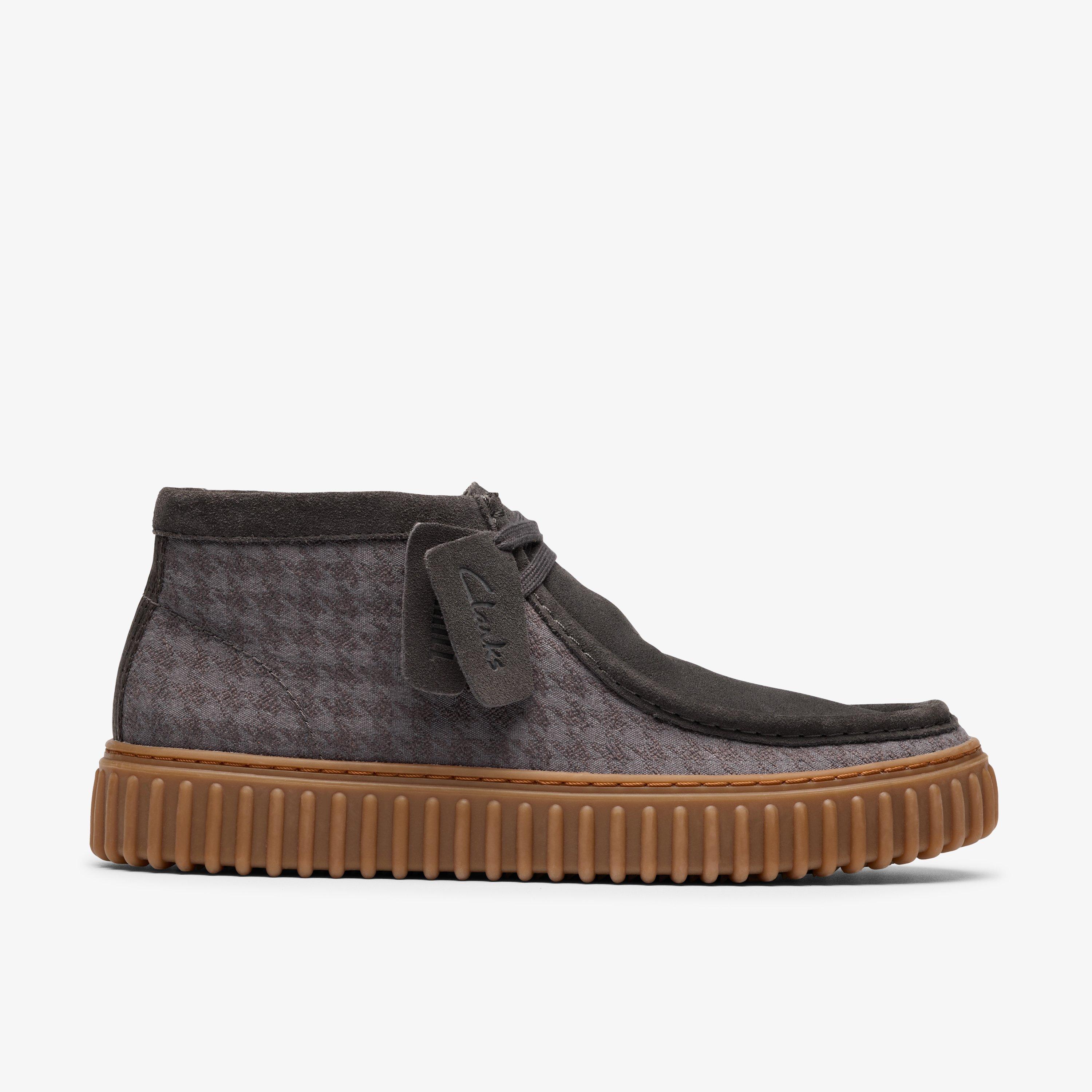 Mens Torhill Hi Grey Combination Ankle Boots | Clarks