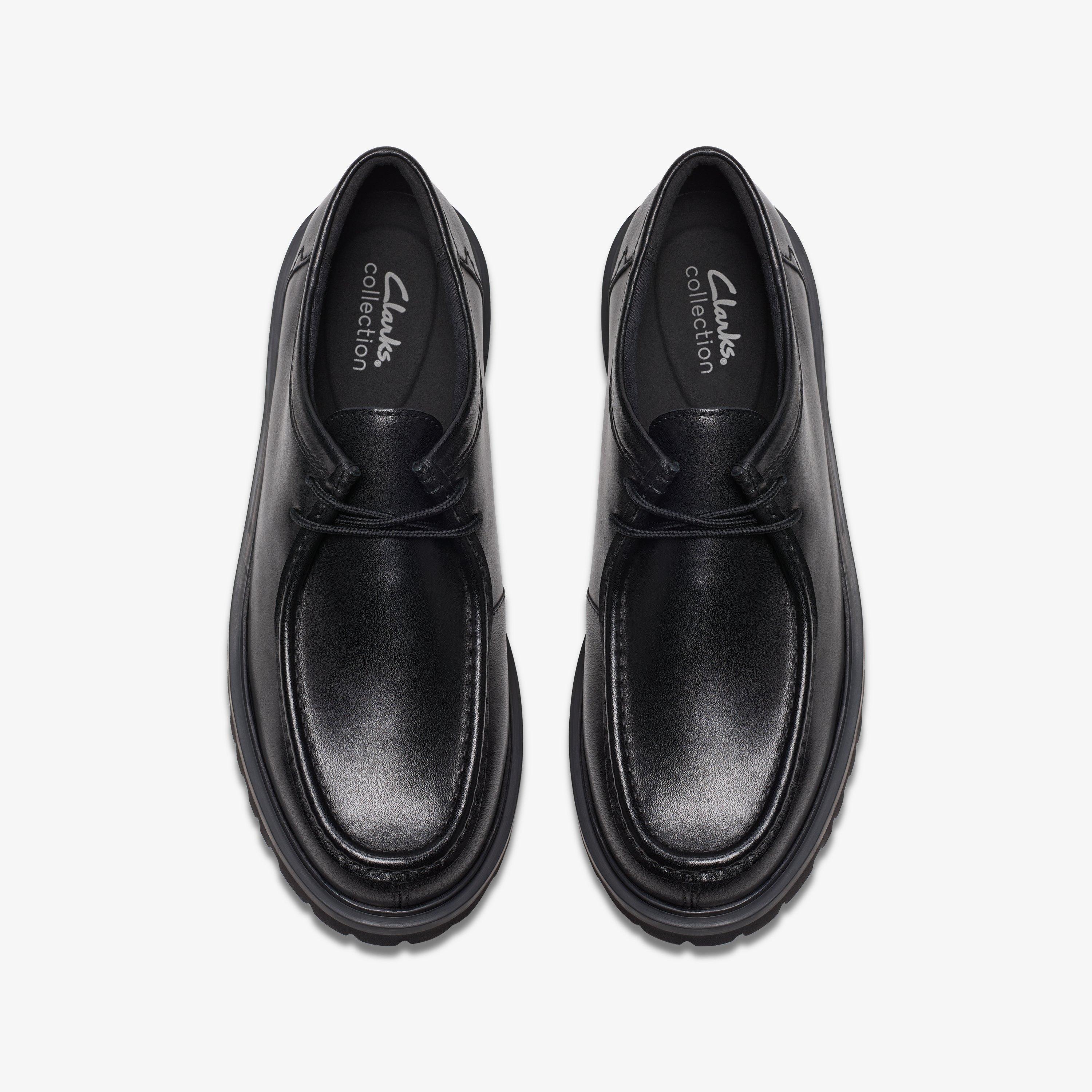 Herren Badell Seam Schwarz Hochglanz Leder Schnürschuhe