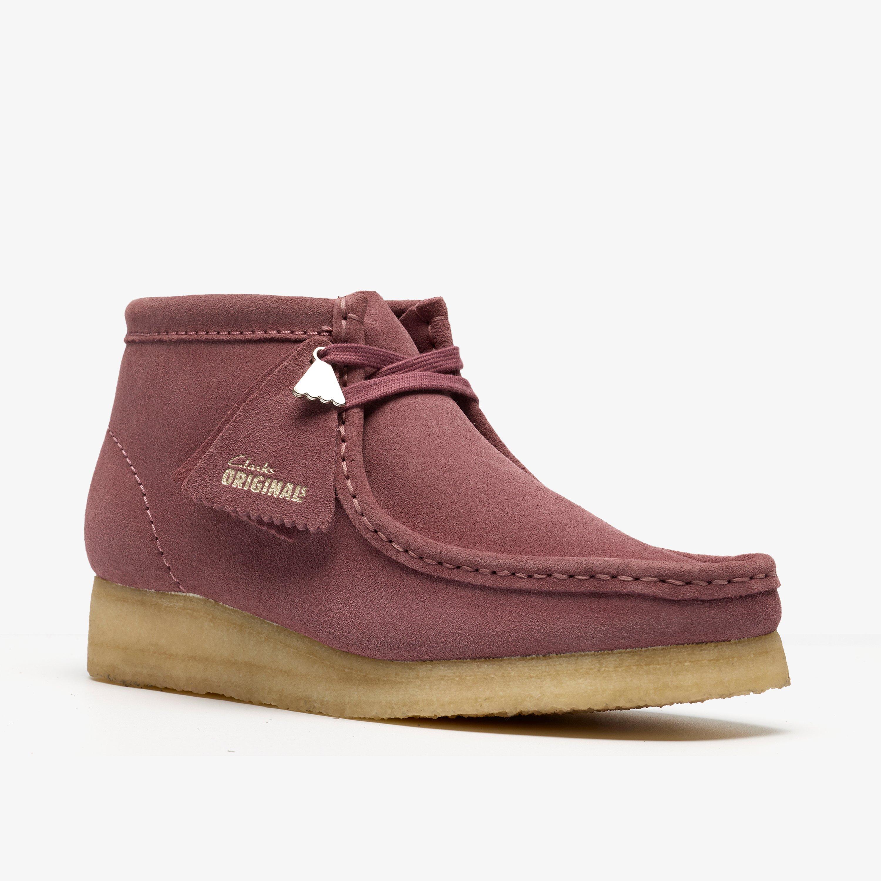 Wallabee Boot Rose Brown Suede Wallabee Ankle Boots Lace Up, view 5 of 9
