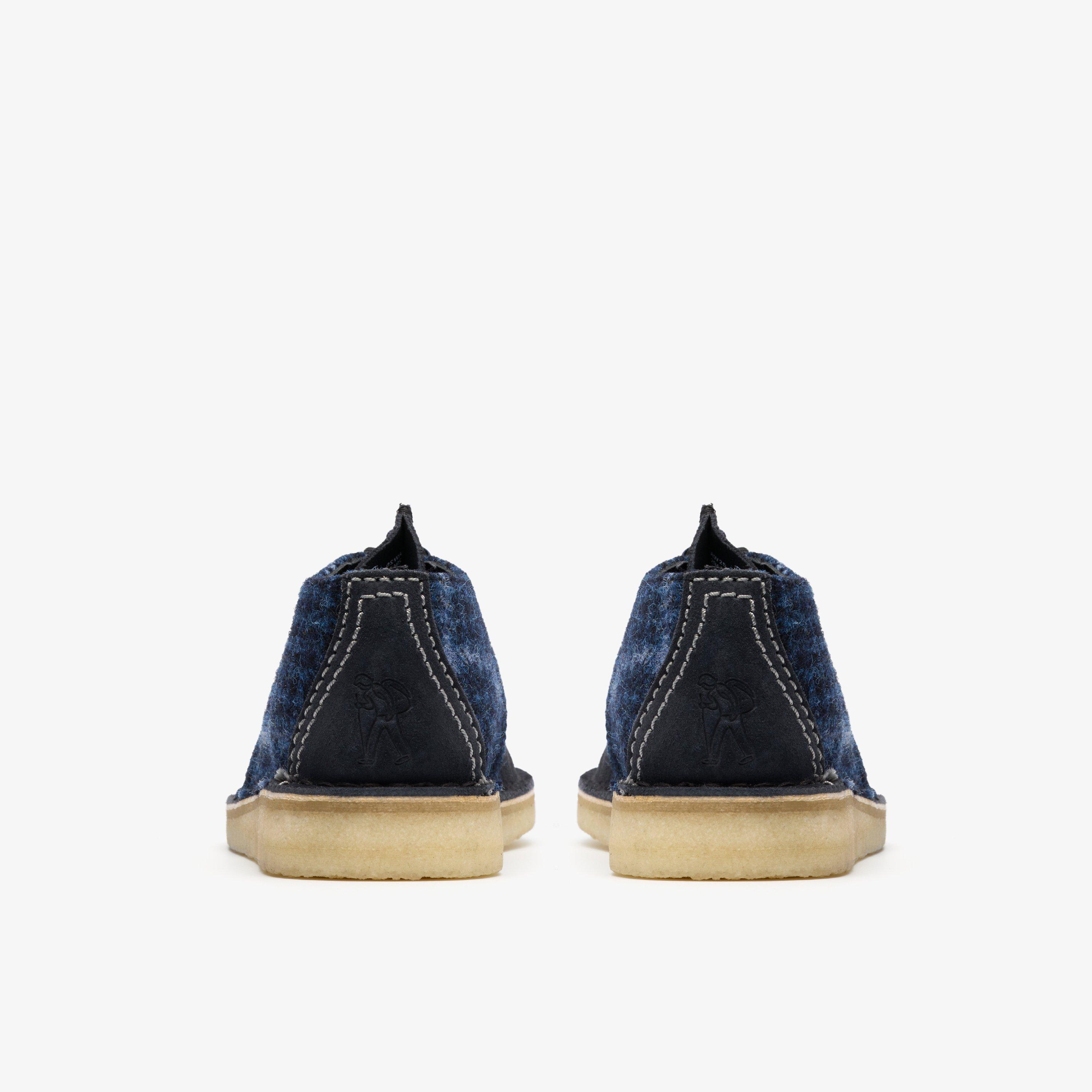 Desert Trek Navy Tweed Combination Desert Boots Lace Up, view 6 of 10