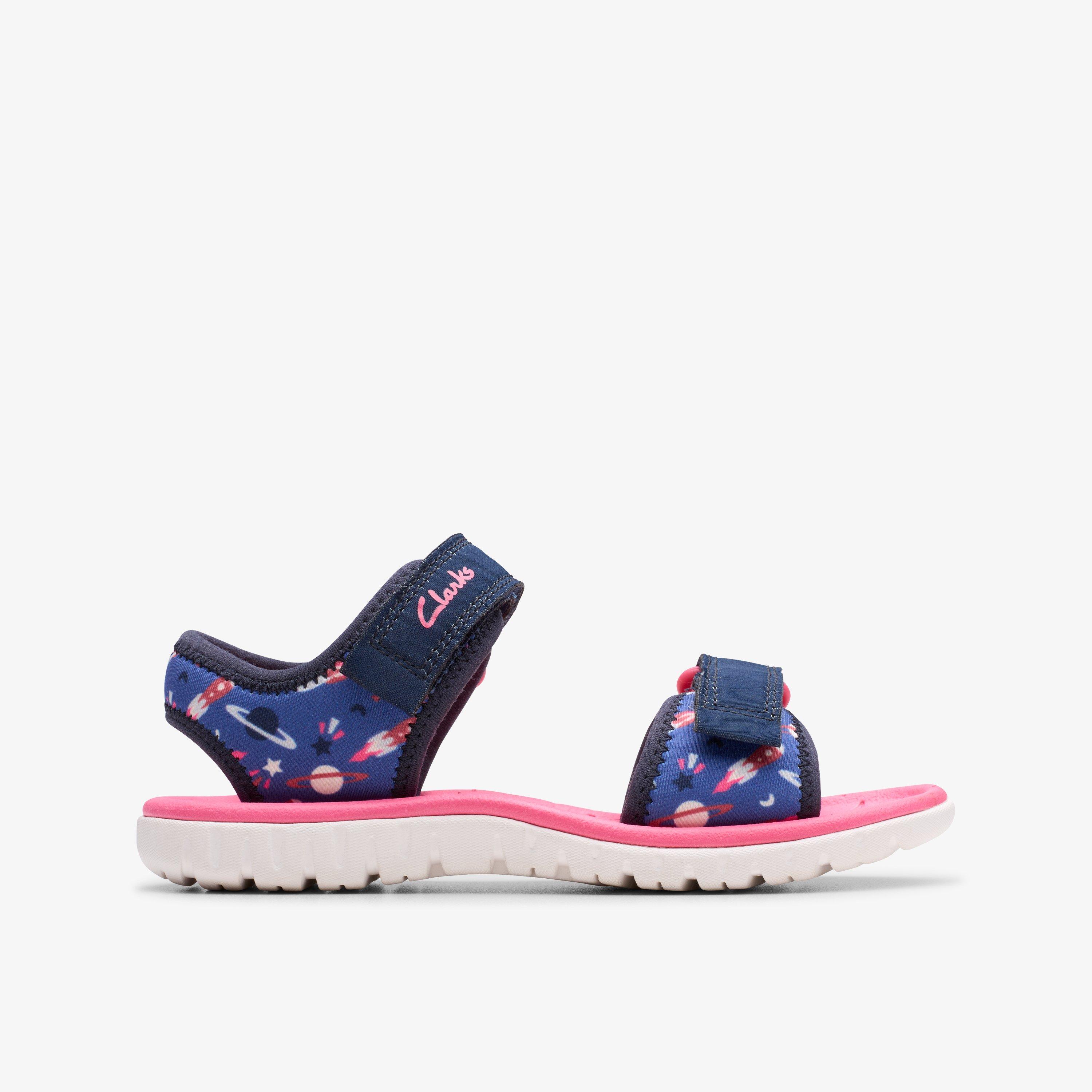 Girls Surfing Tide Kid Purple Flat Sandals Clarks Outlet