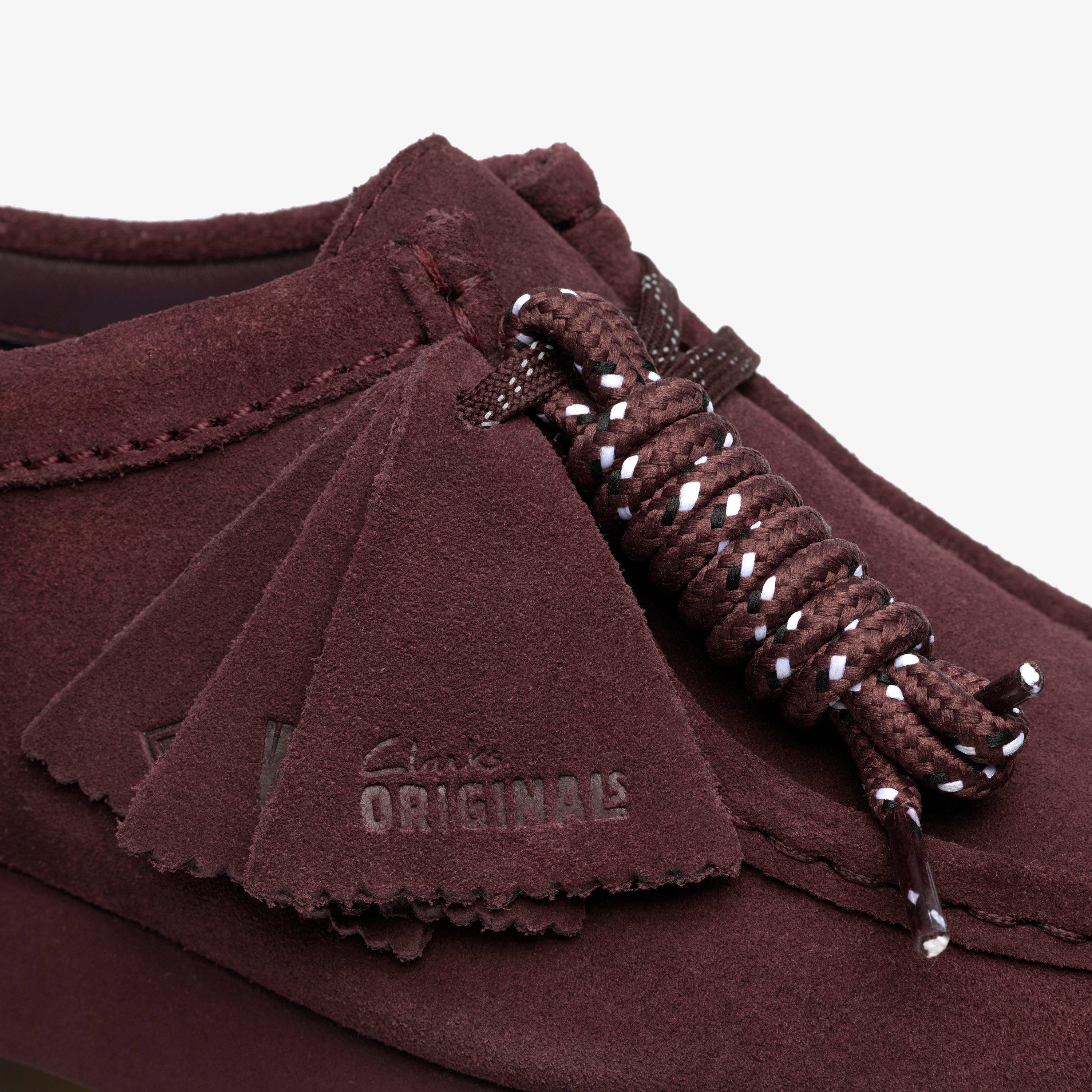 Womens Wallabee GORE-TEX Purple Grape Suede Wallabee Lace Up Shoes
