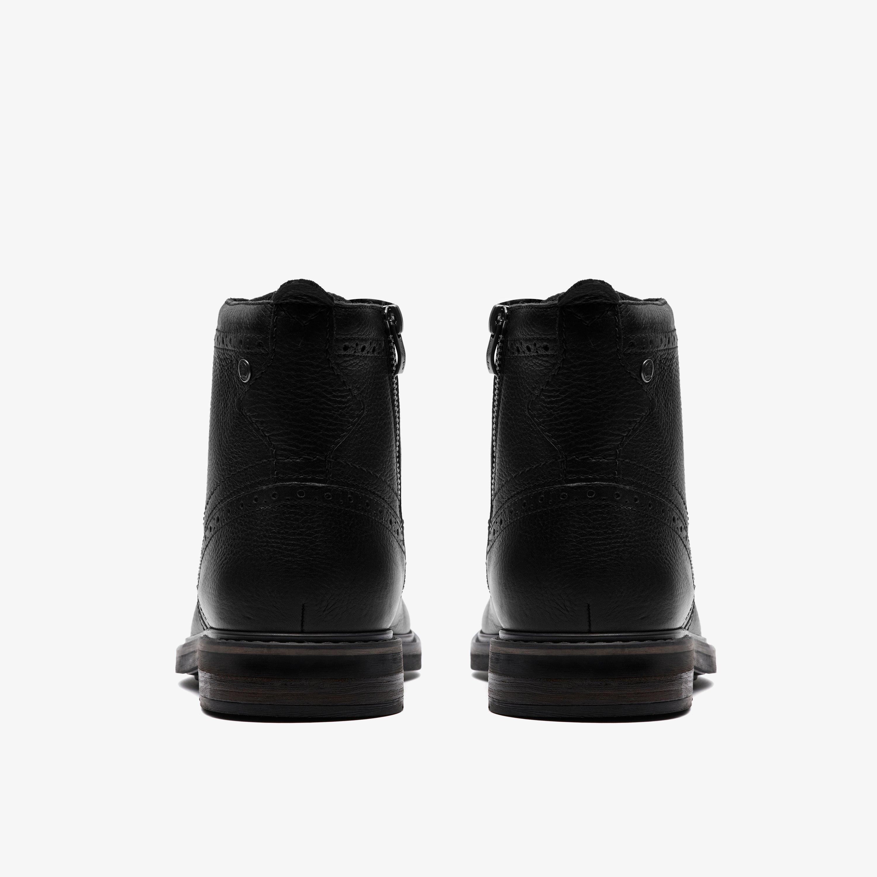 Newford Lace Boot Black Leather Ankle Boots, view 5 of 6