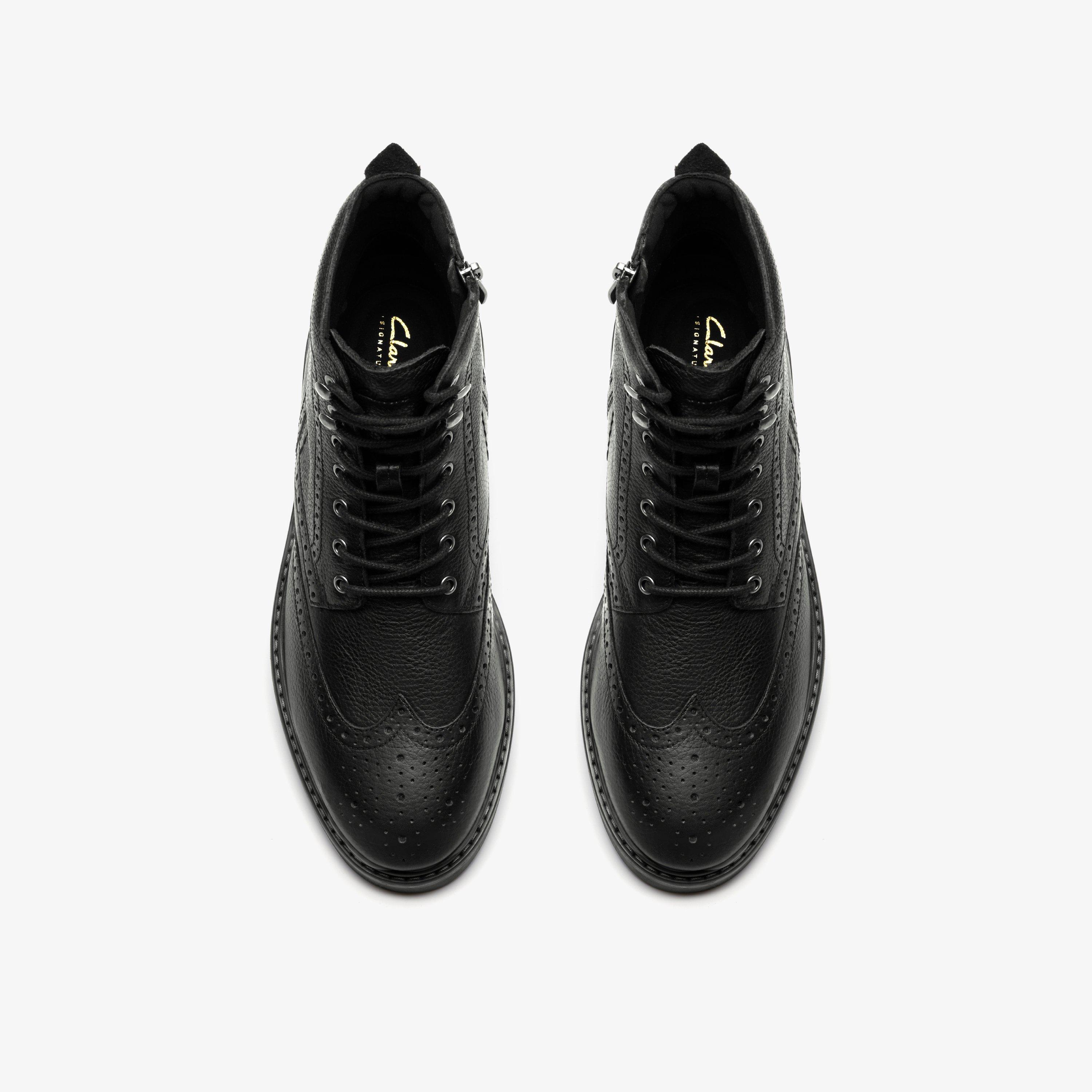 Newford Lace Boot Black Leather Ankle Boots, view 6 of 6