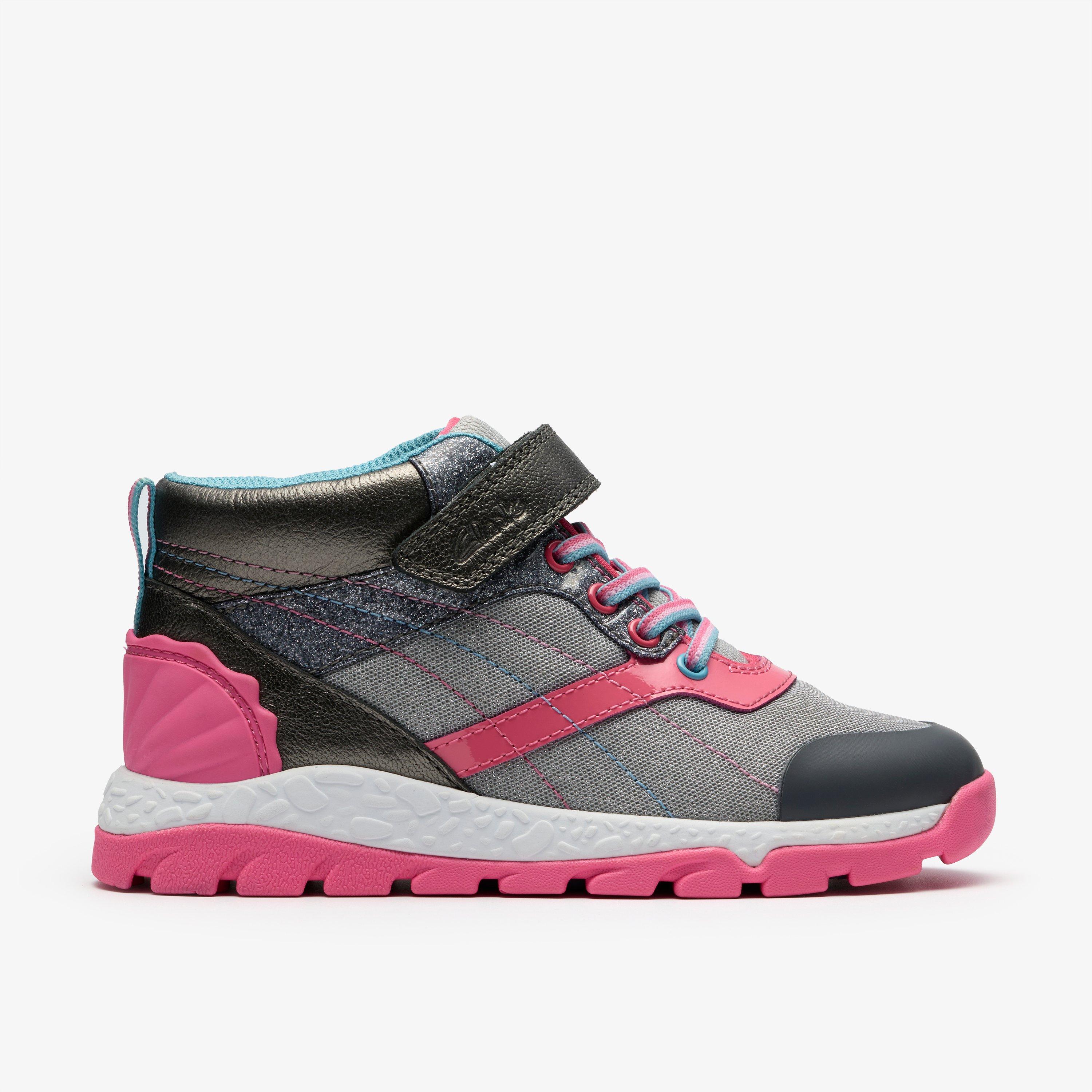 Tidal 2 Myth Kid Silver Trainers High Tops Riptape, view 1 of 6