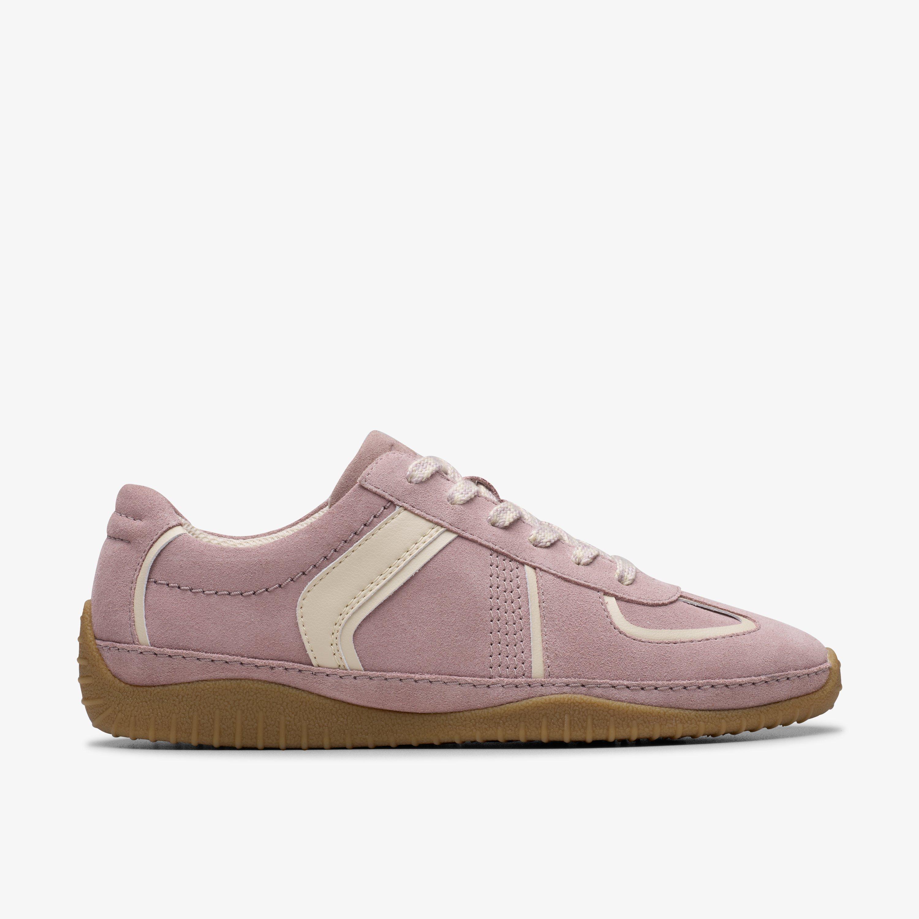 Meridor Lo Light Pink Combination Trainers Lace Up, view 1 of 7