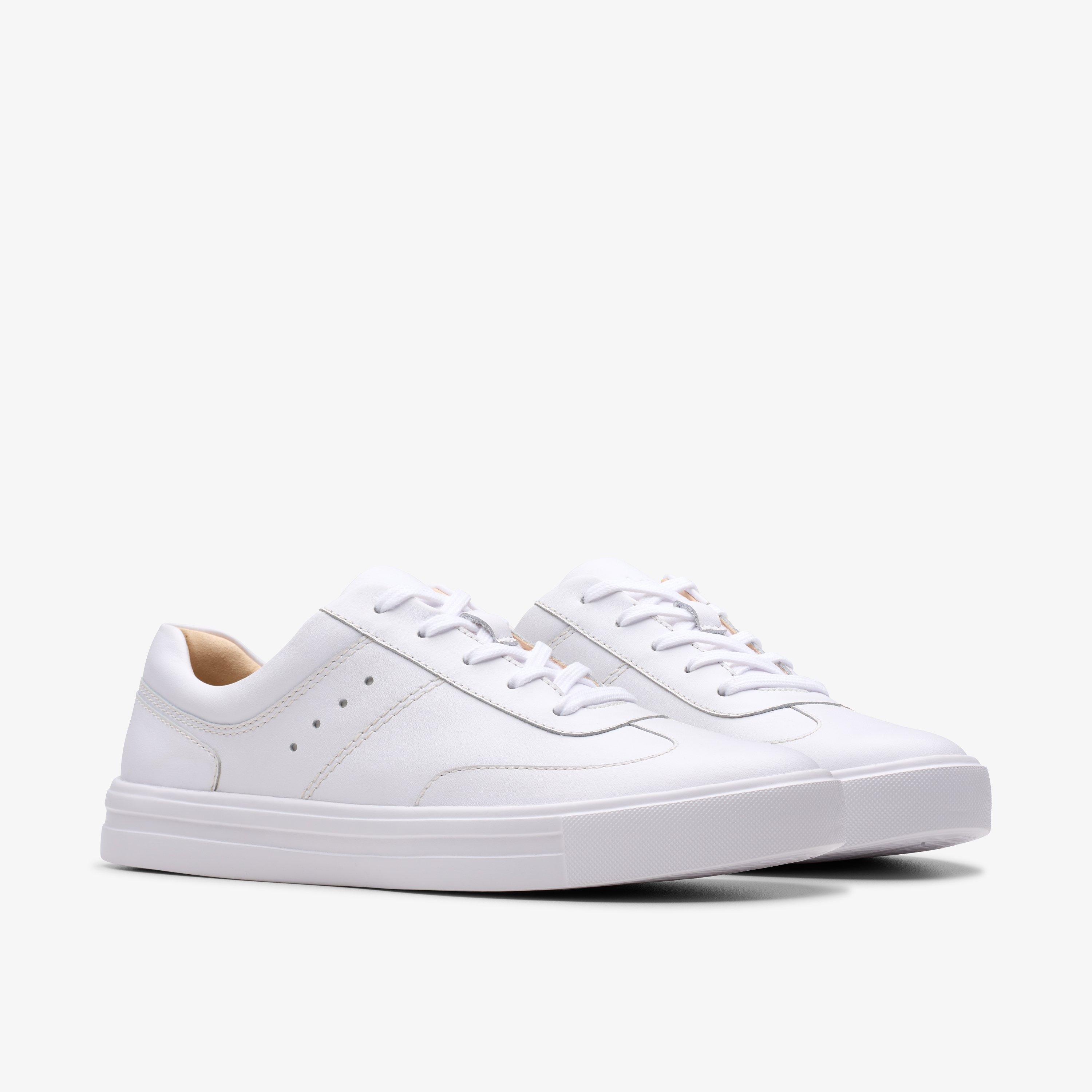 Makea Court White Leather