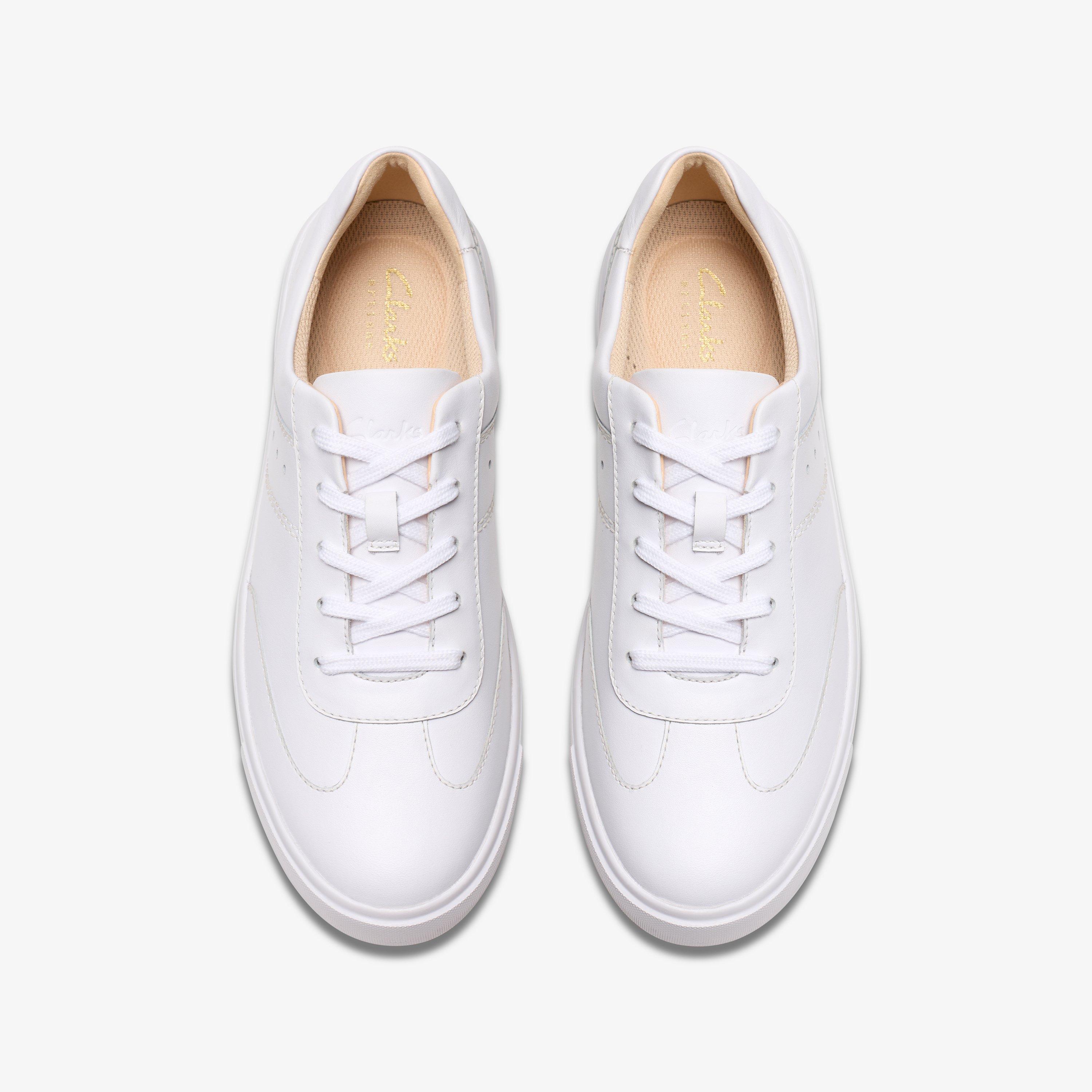 Makea Court White Leather