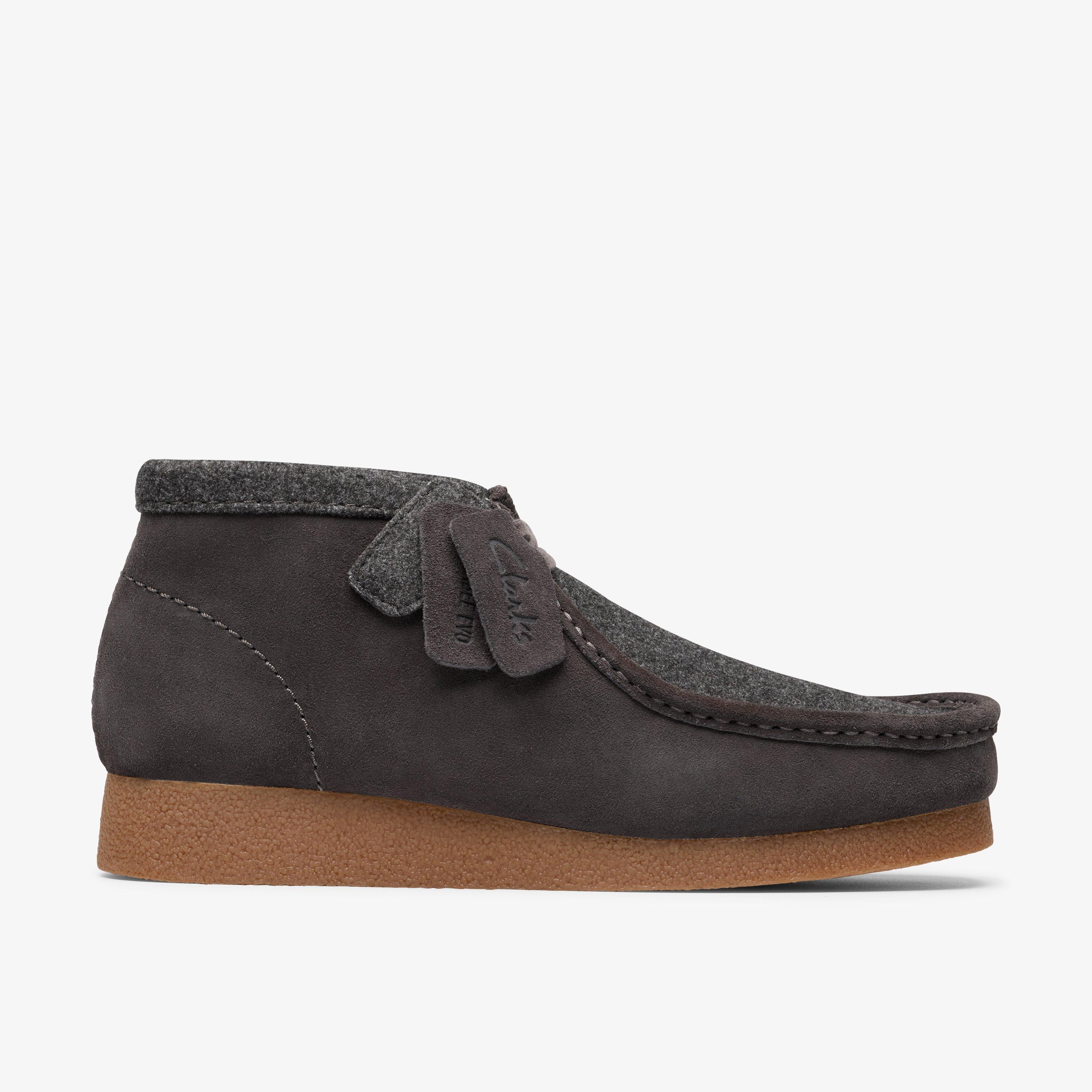 靴 Clarks Wallabee Boot Dark Grey Sde Clarks | Clarks Wallabee Boot-Dark Grey Suede | Boots