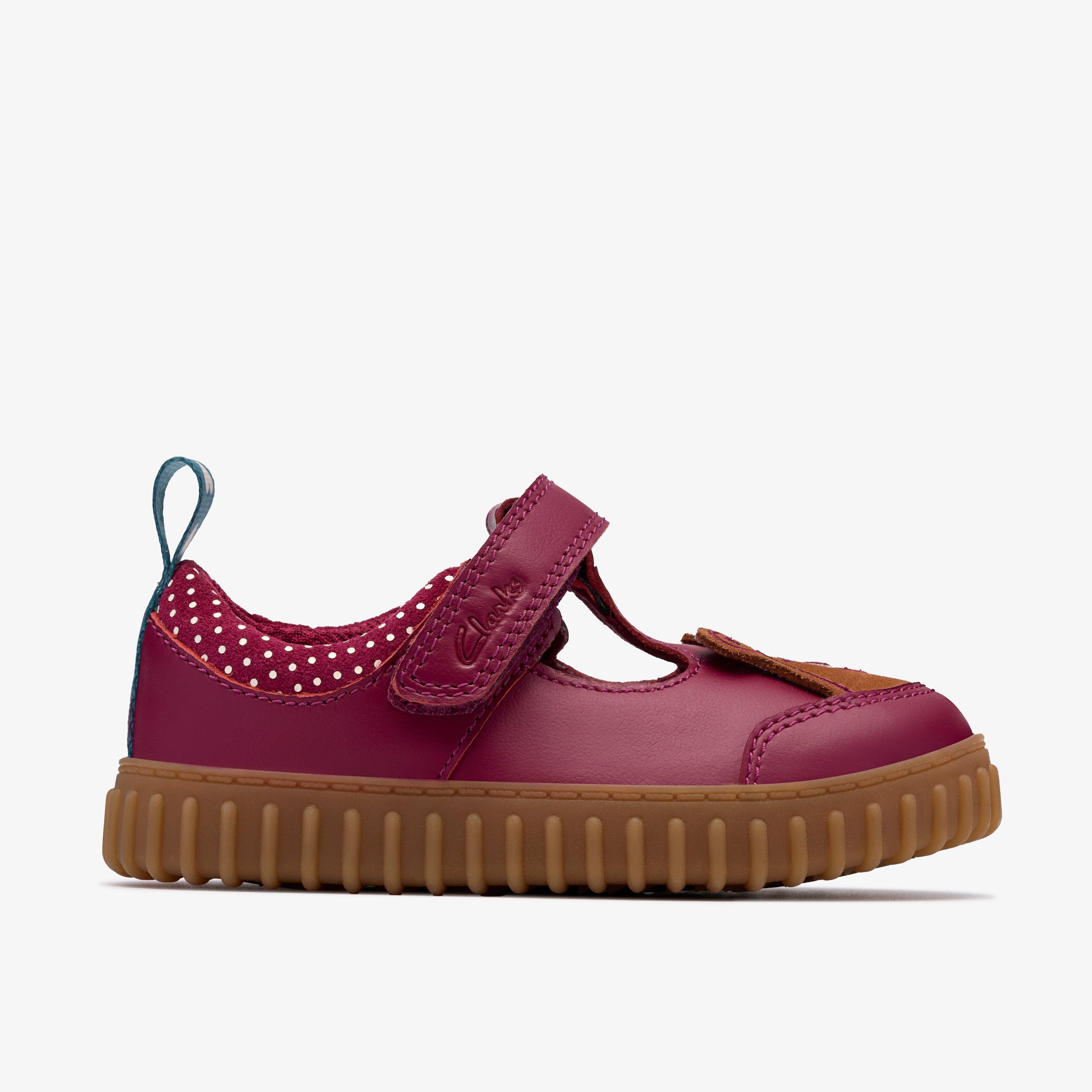 Cove Glow Toddler Beerenrot T-Steg Schuhe Klettverschluss, view 1 of 6