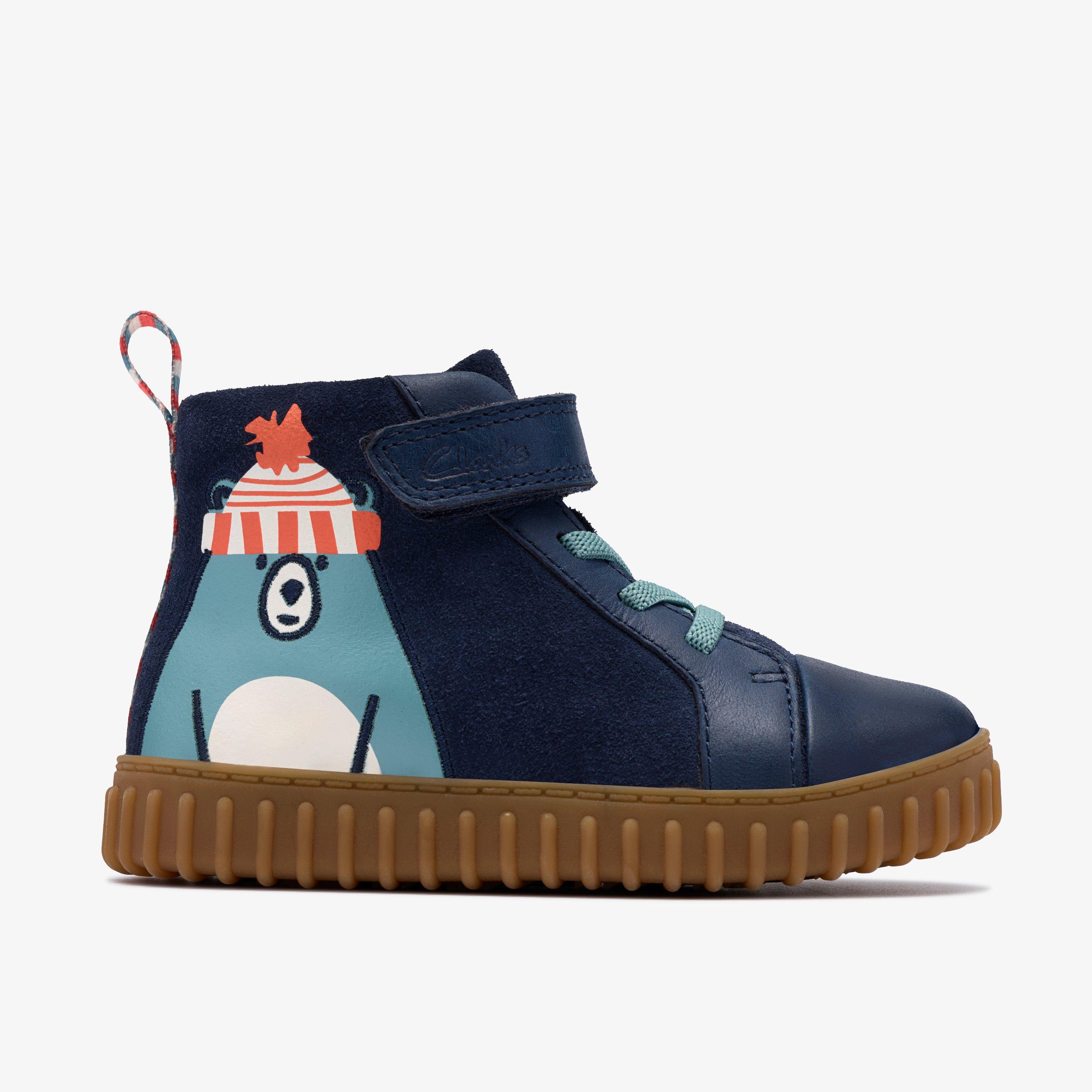 Cove Kind Toddler Navy Trainers High Tops Riptape, view 1 of 6