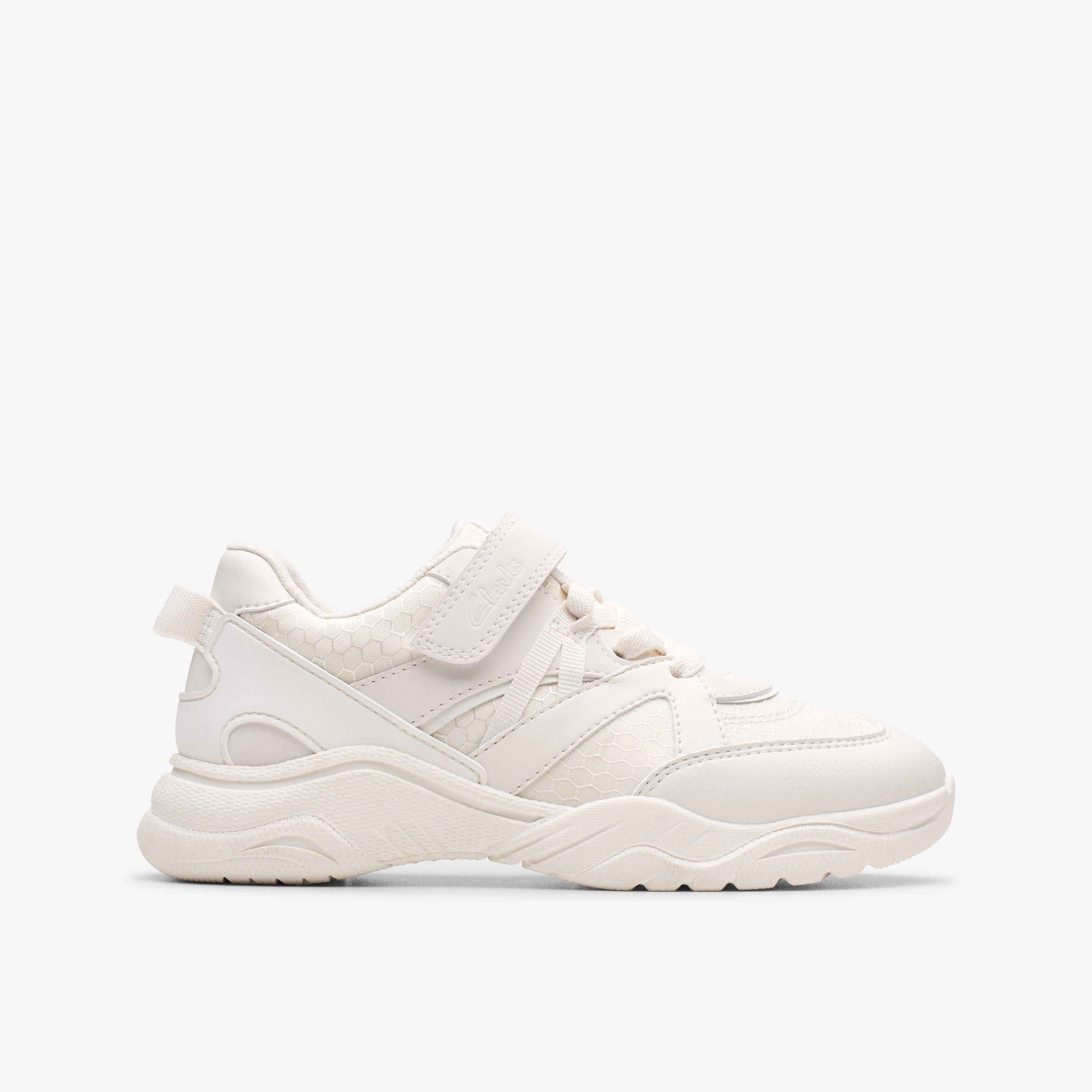 Feather Pace Kid White Trainers Riptape, view 1 of 6