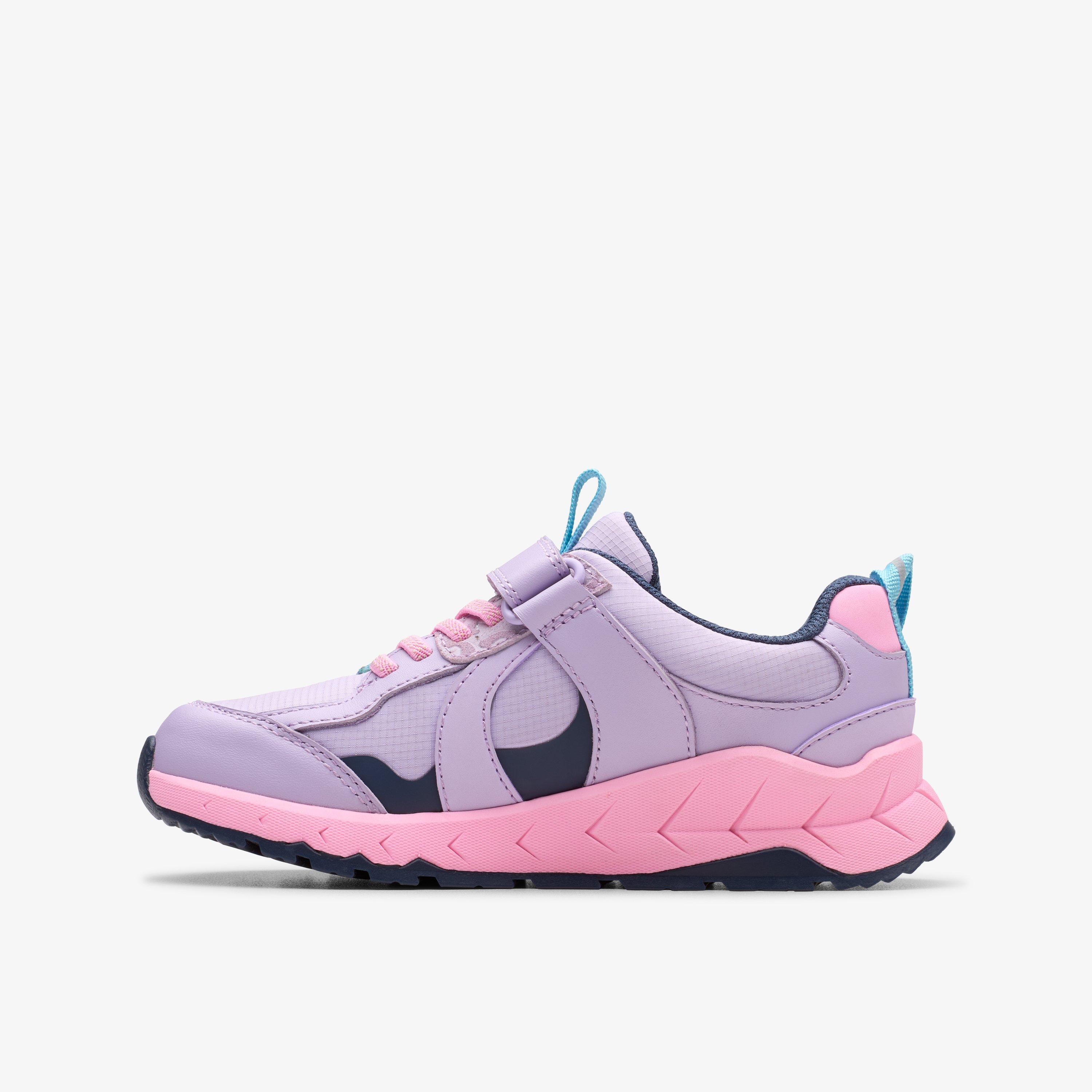 Selva Hero Kid Lilac Combination Trainers Riptape, view 2 of 6