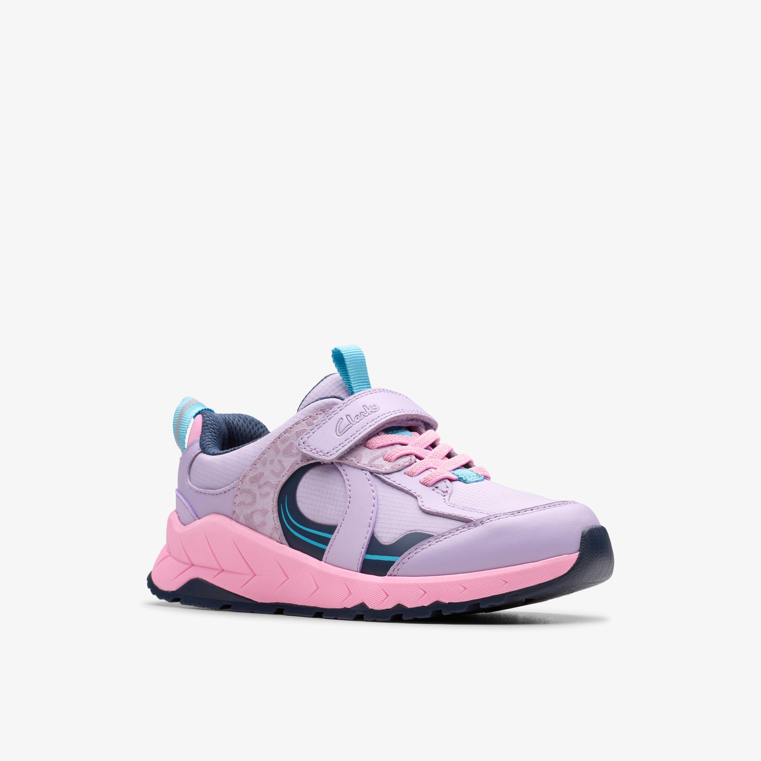 Selva Hero Kid Lilac Combination Trainers Riptape, view 4 of 6