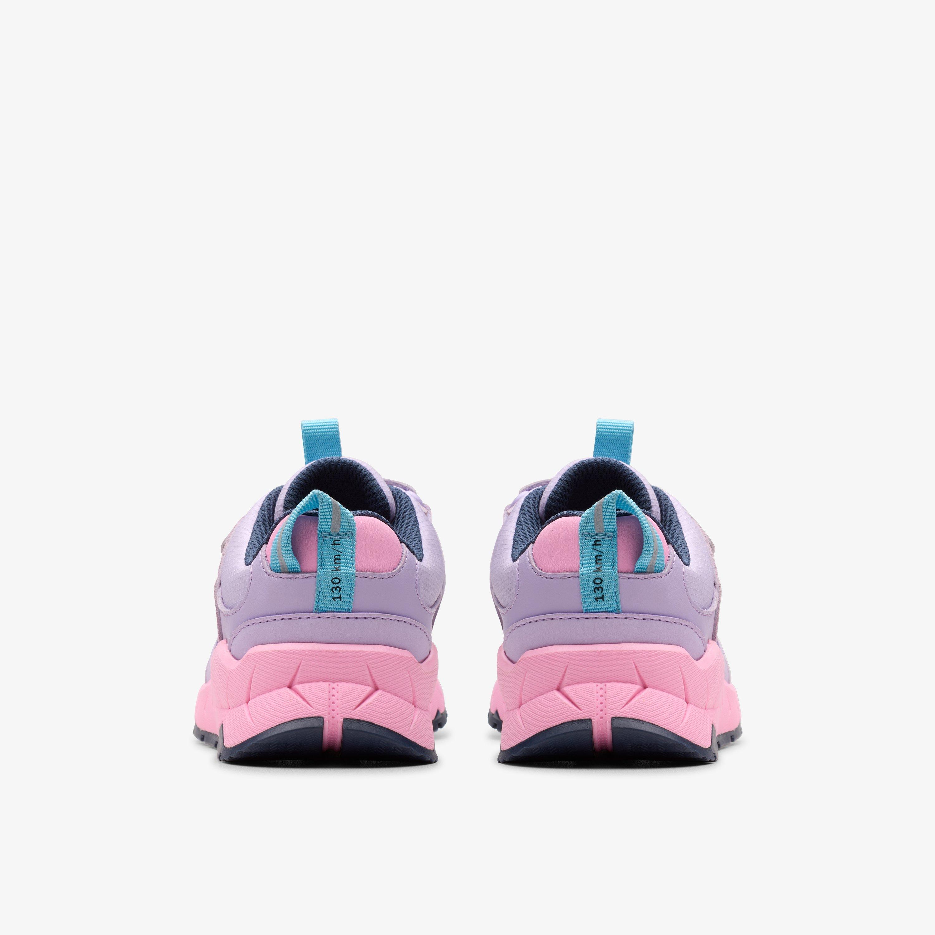 Selva Hero Kid Lilac Combination Trainers Riptape, view 5 of 6