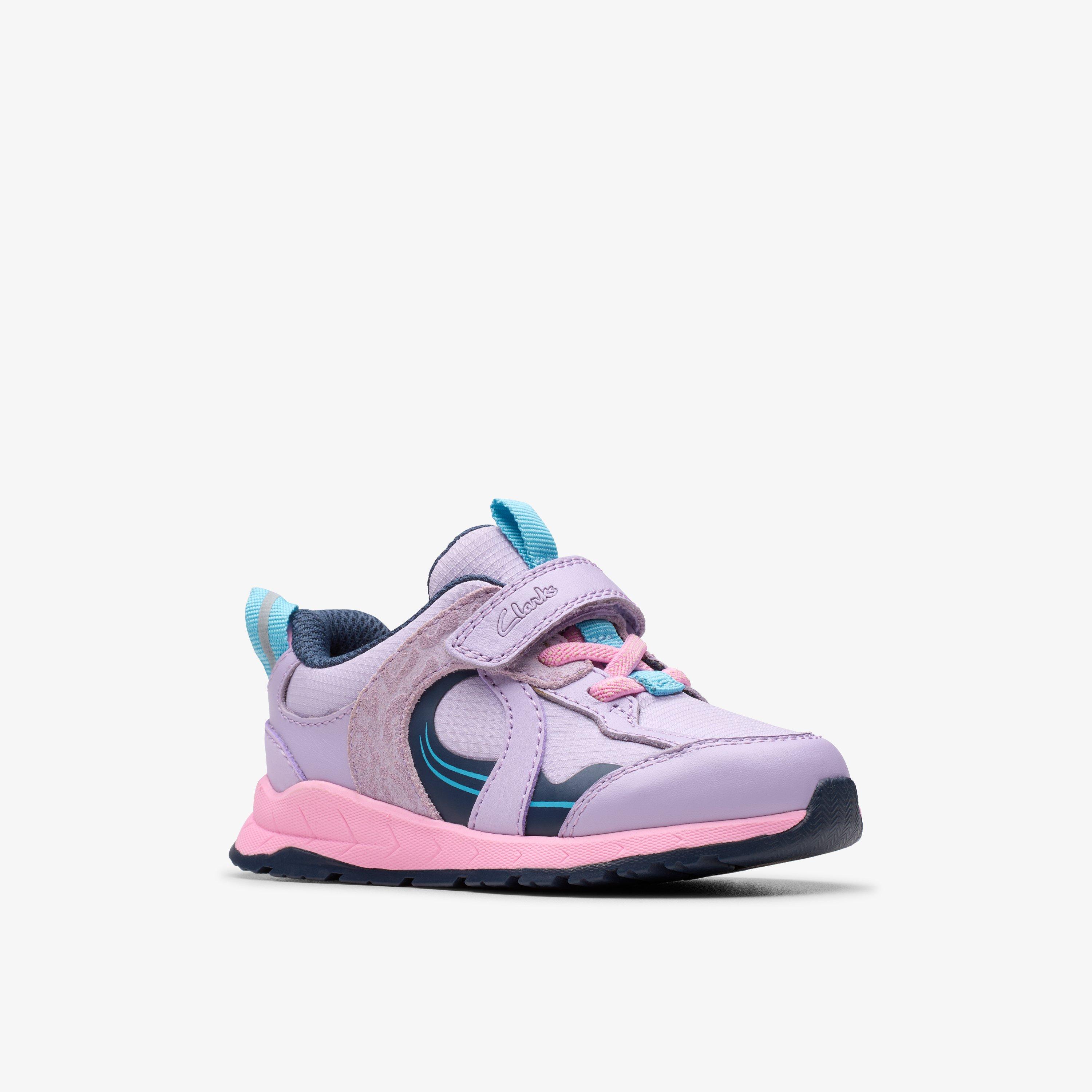 Selva Hero Toddler Lilac Combination Trainers Riptape, view 4 of 6