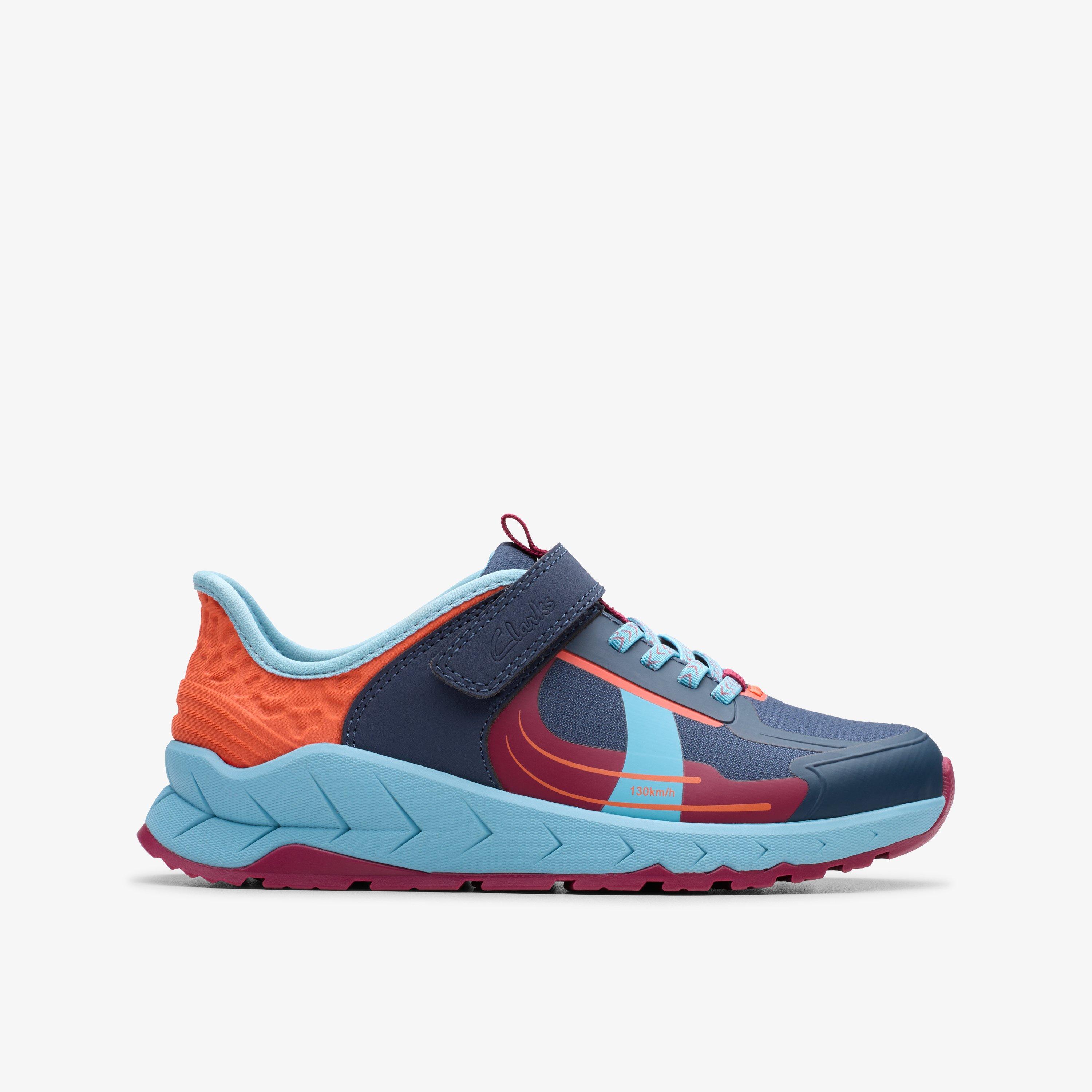 Selva Lane Kid Navy Combination Trainers Riptape, view 1 of 6