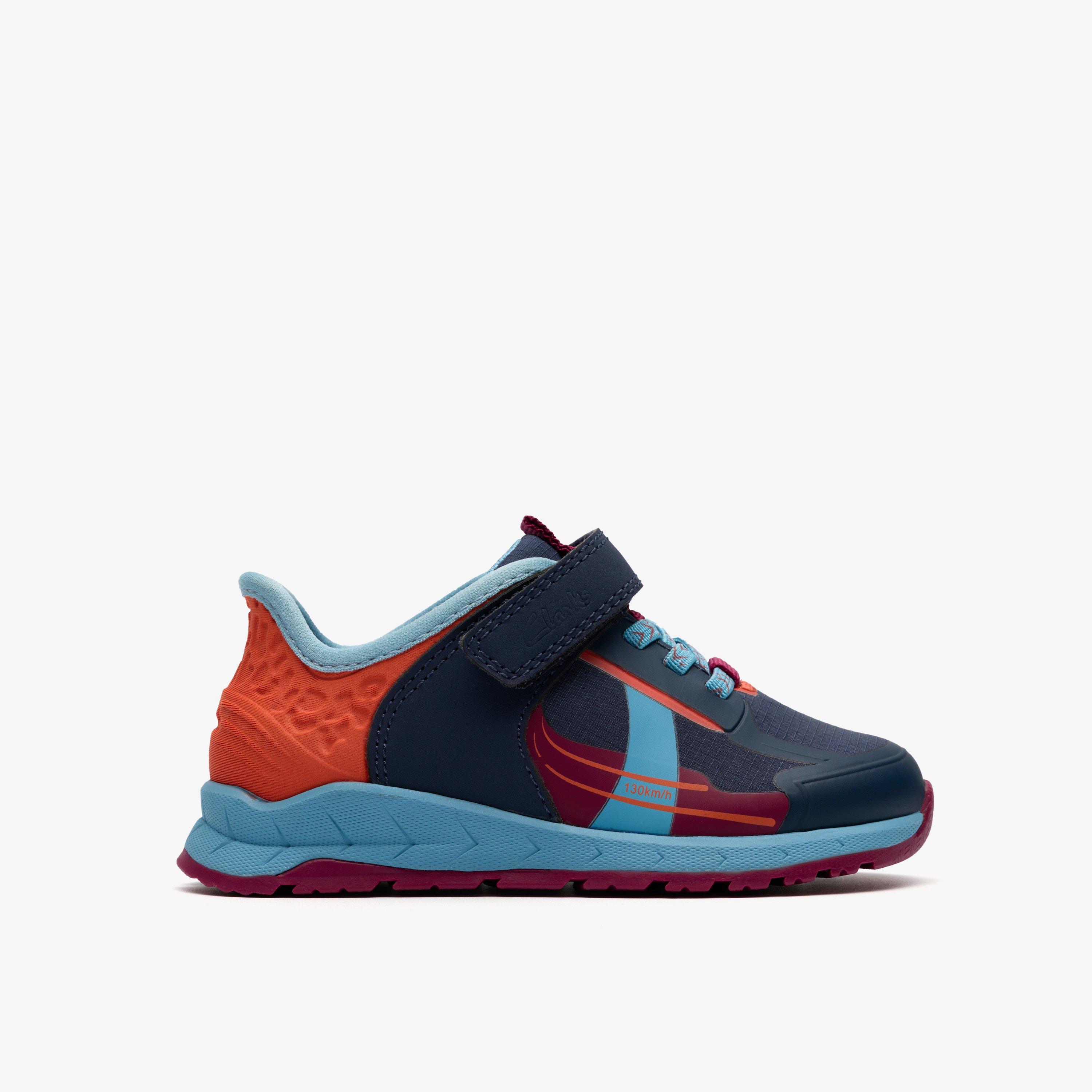 Selva Lane Toddler Navy Combination Trainers Riptape, view 1 of 6