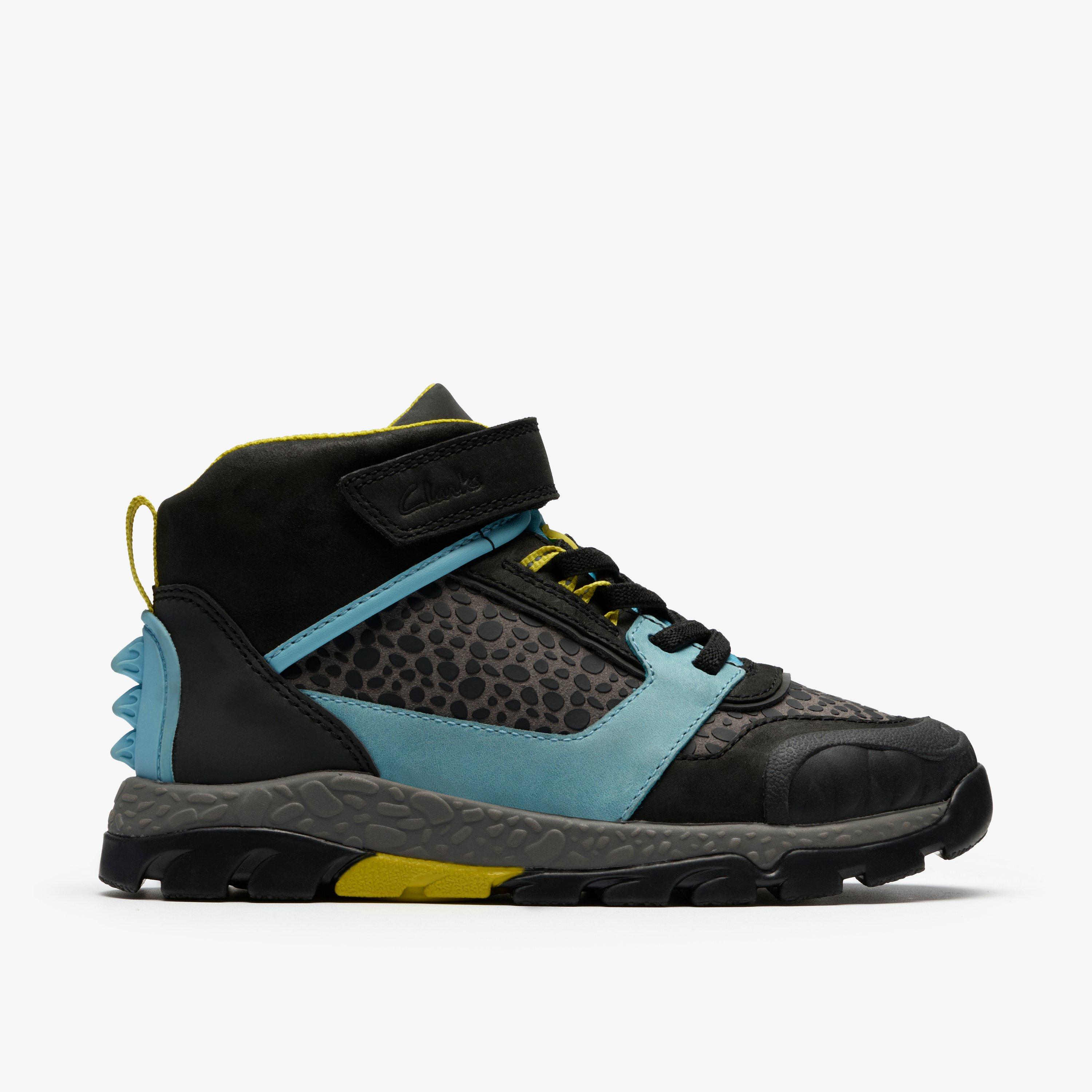 Steggy 2 Tri Kid Grey Combination Ankle Boots Trainers High Tops Riptape, view 1 of 6