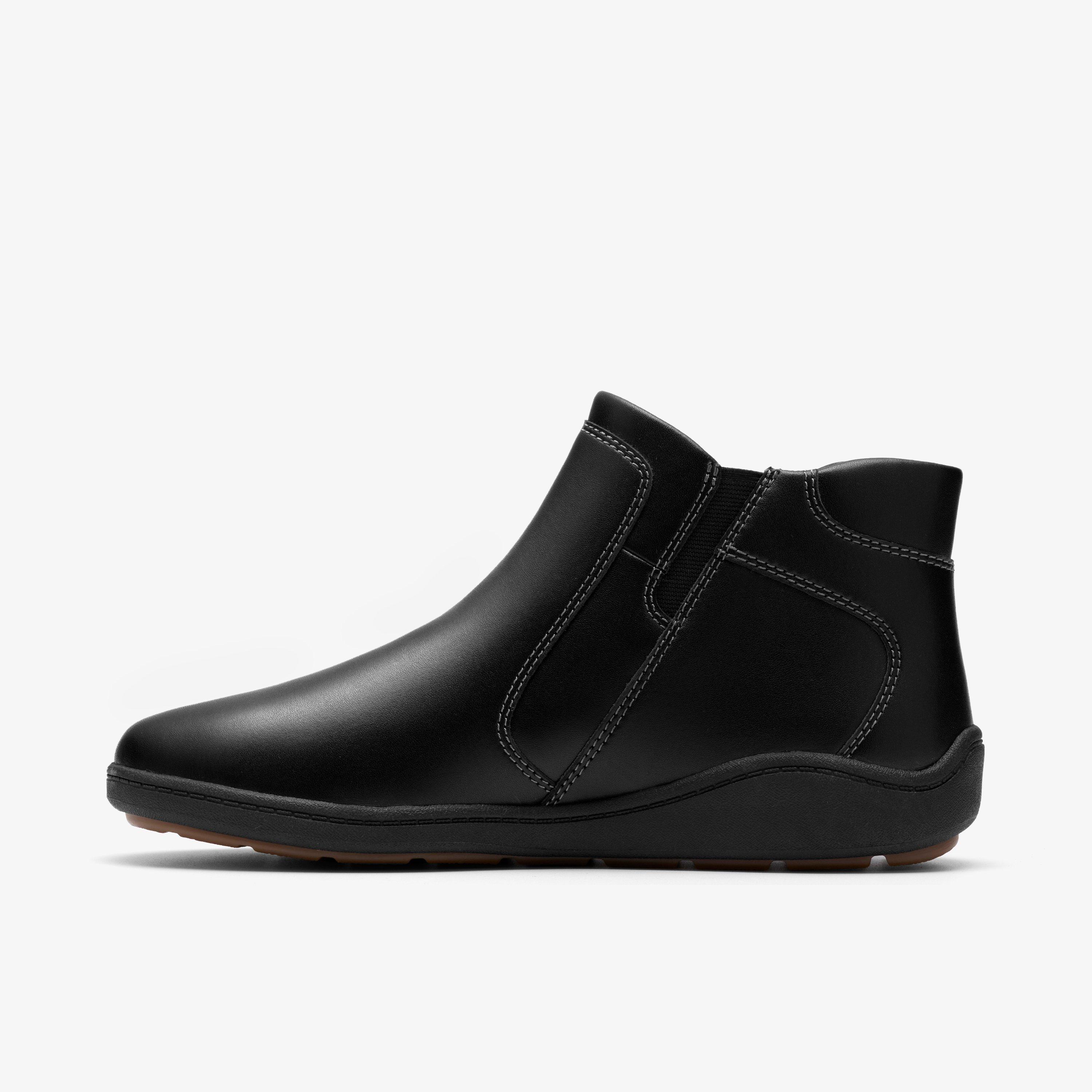 Bryianne Carly Black Leather Ankle Boots, view 2 of 6