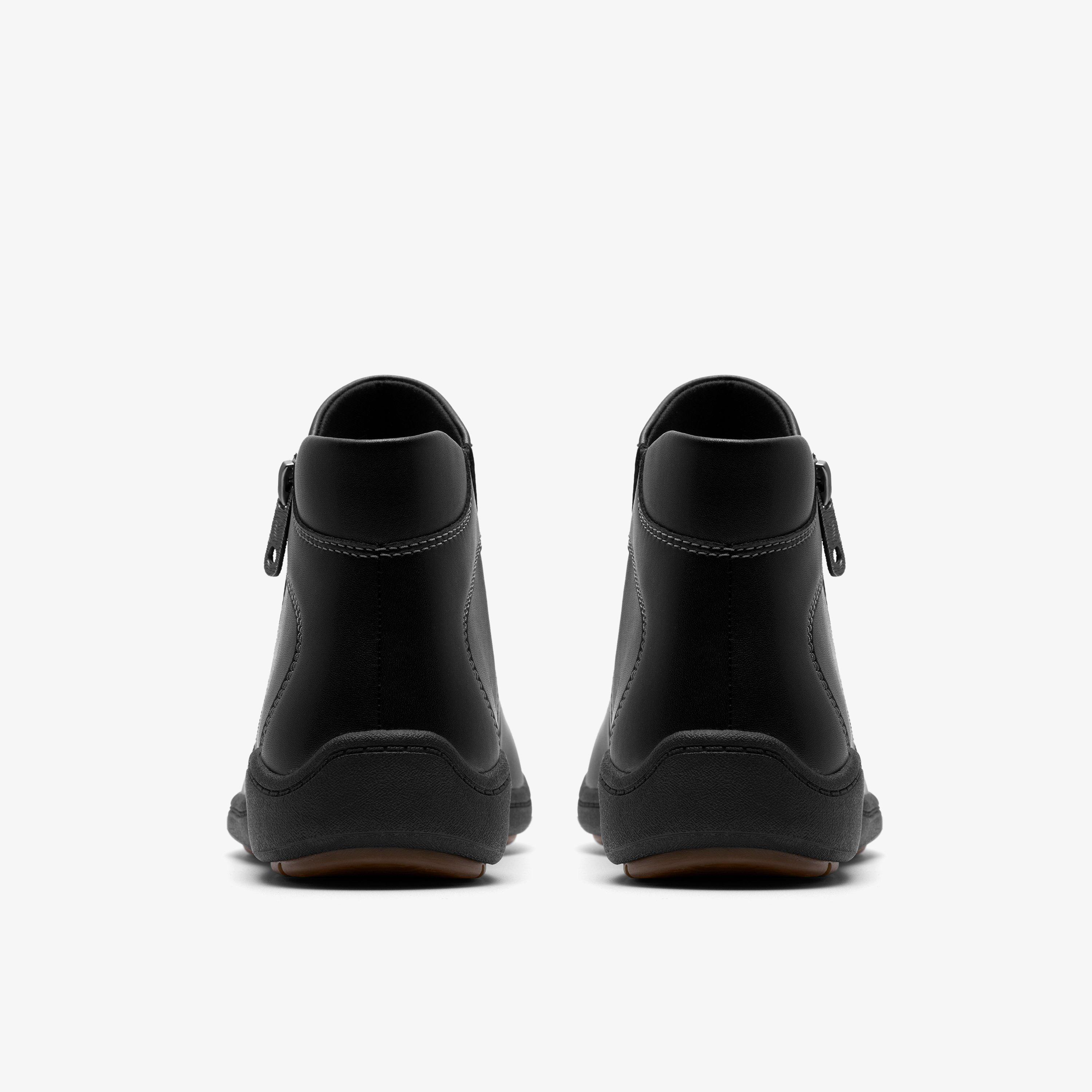 Bryianne Carly Black Leather Ankle Boots, view 5 of 6