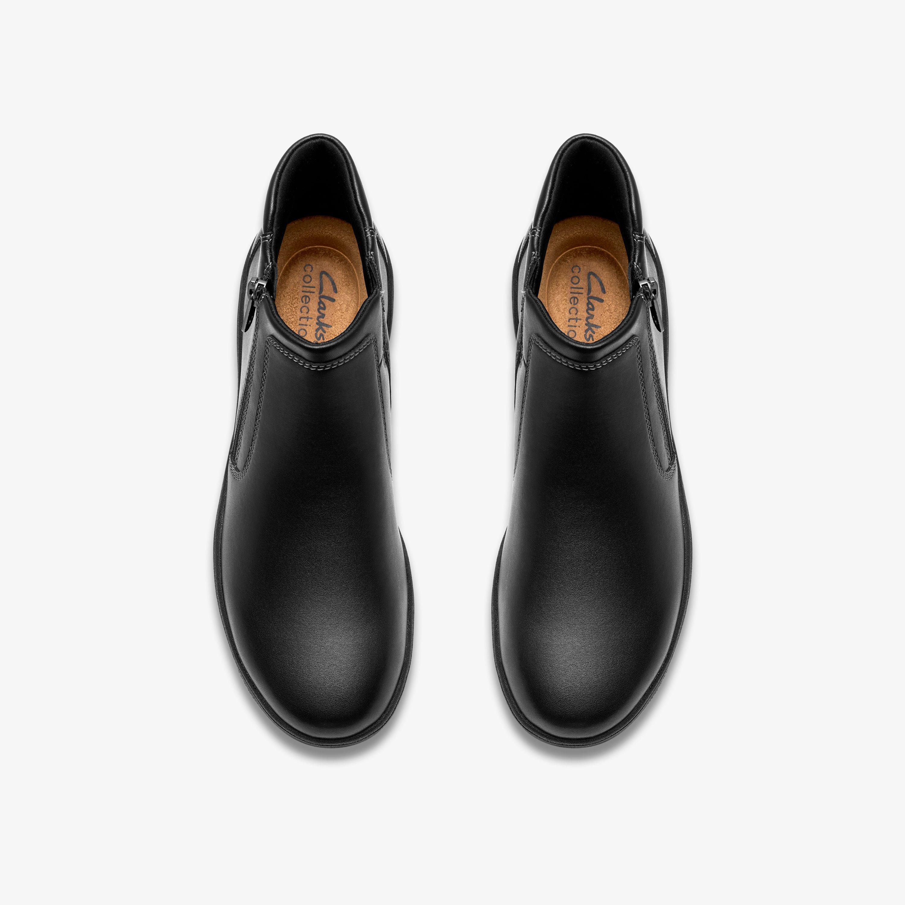 Bryianne Carly Black Leather Ankle Boots, view 6 of 6