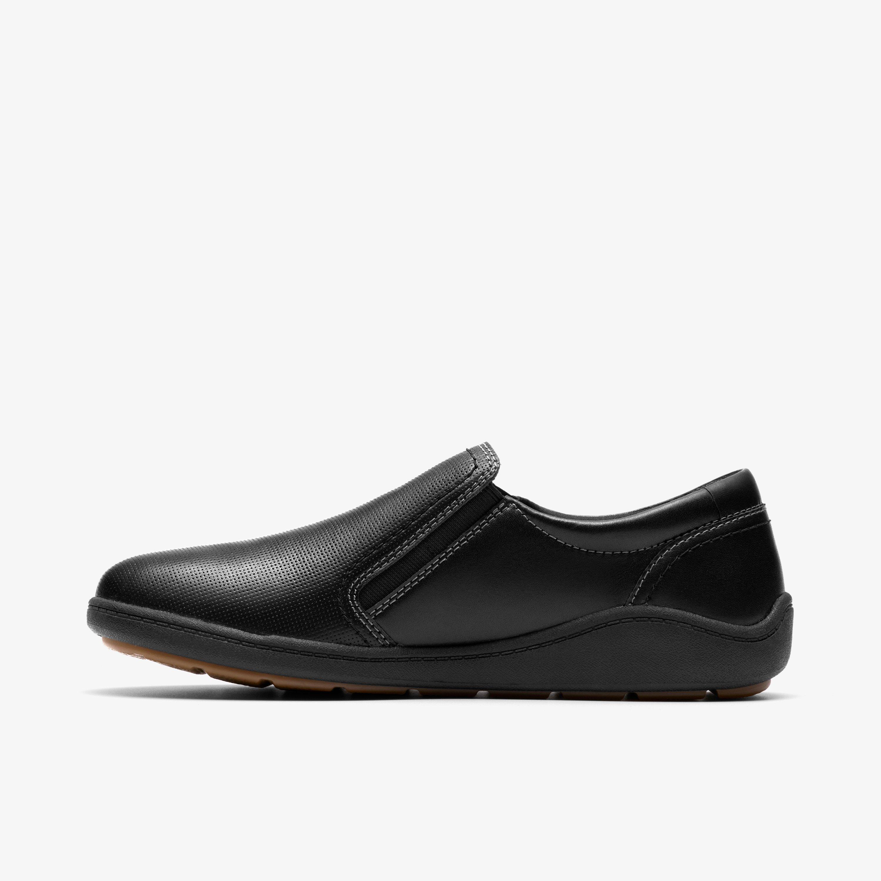 Bryianne Ashly Black Leather Slip Ons, view 2 of 6