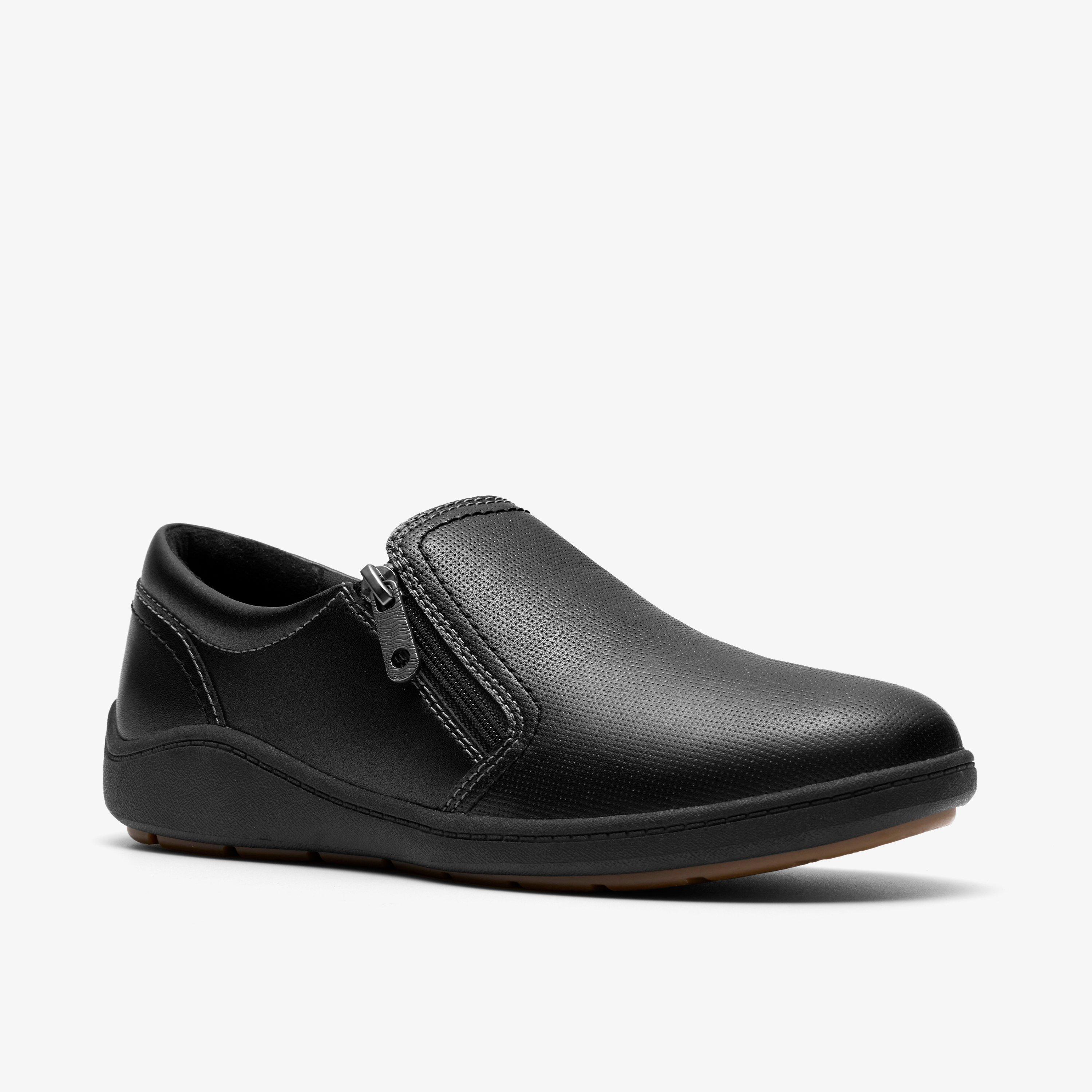 Bryianne Ashly Black Leather Slip Ons, view 4 of 6