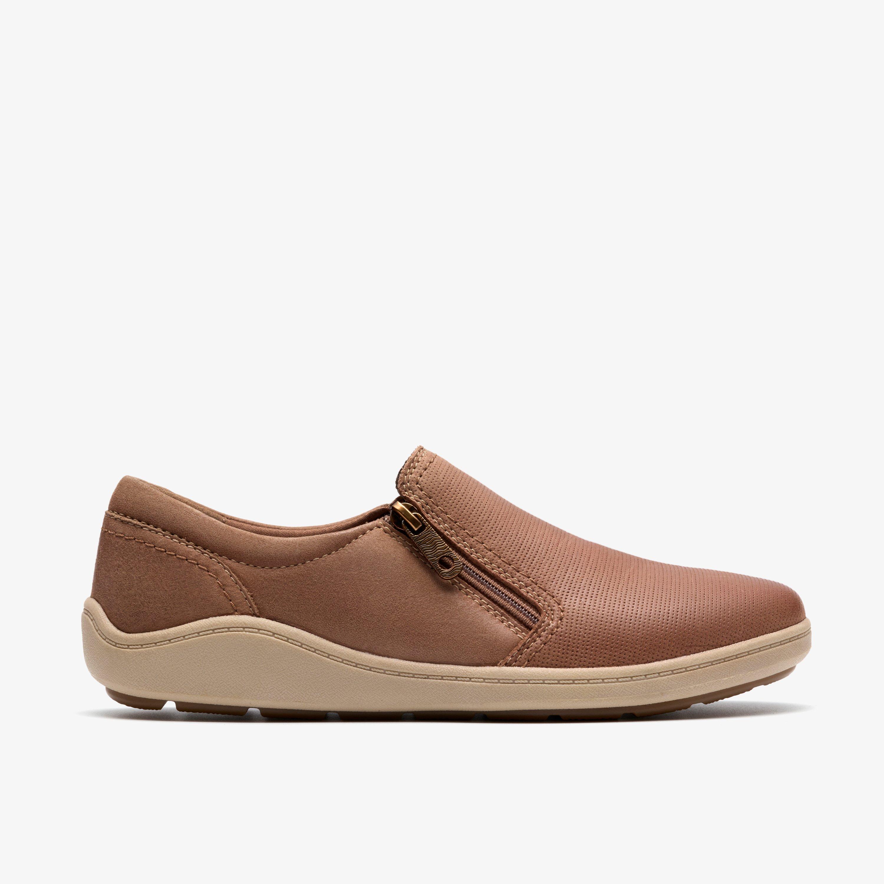 Bryianne Ashly Dark Sand Leather Slip Ons, view 1 of 6
