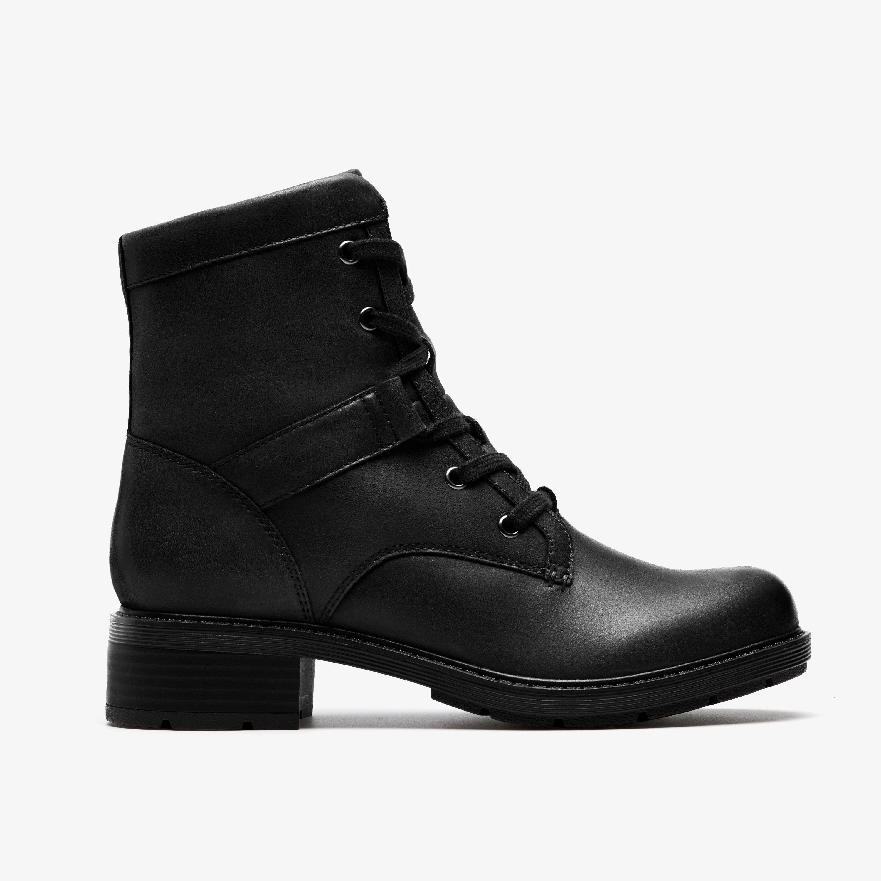 Hearth Parker Black Leather Ankle Boots, view 1 of 6