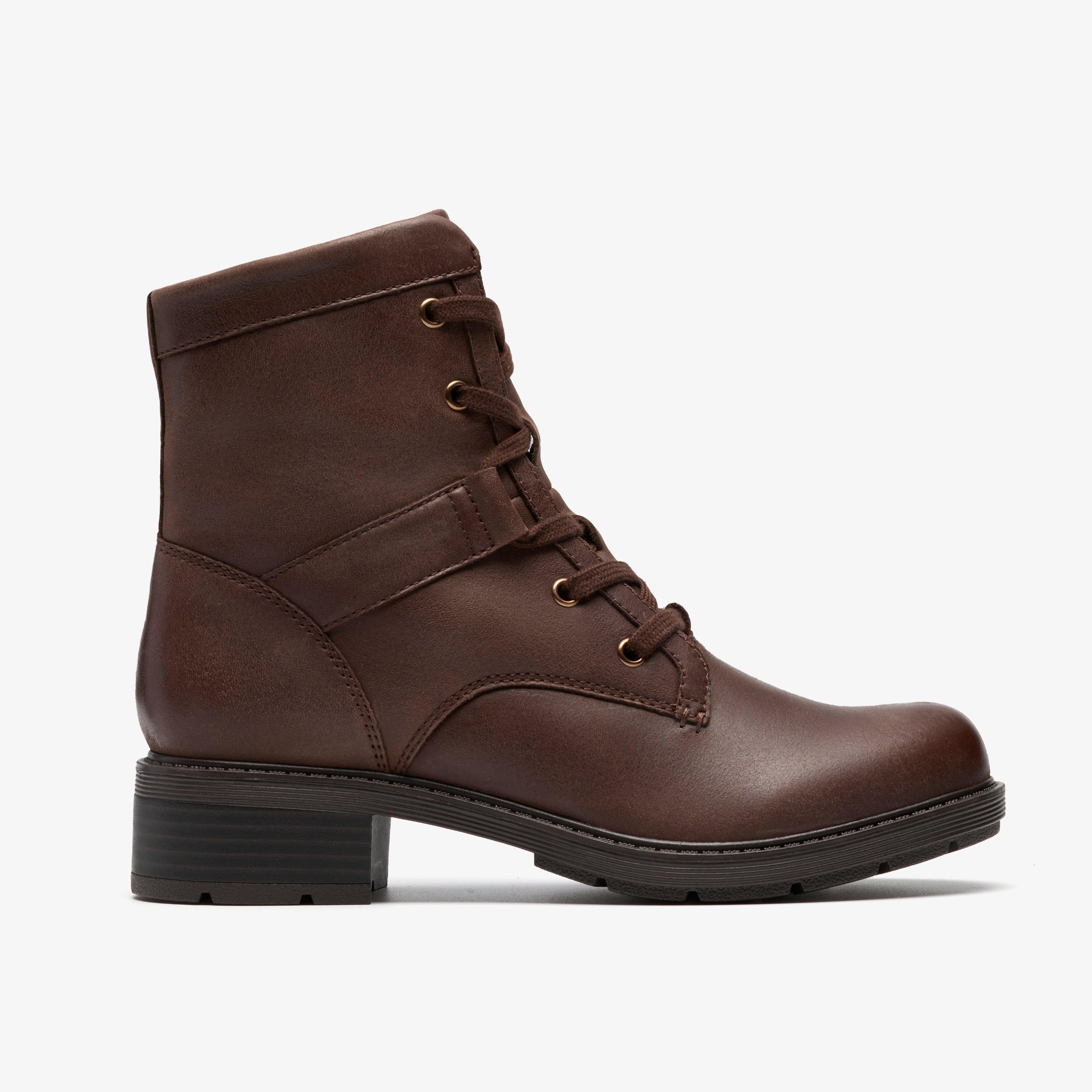 Hearth Parker Brown Leather Ankle Boots, view 1 of 6